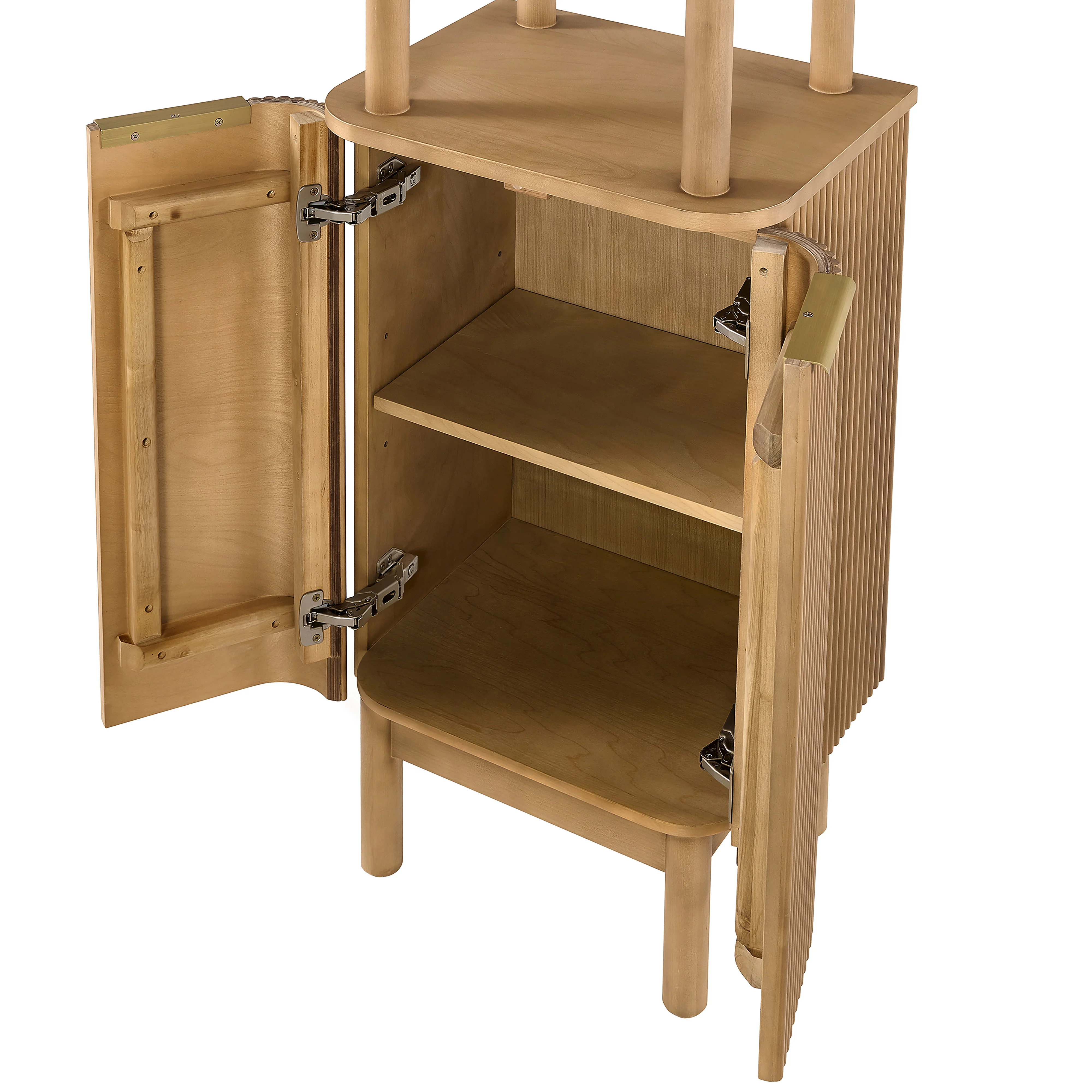 Havana 2-Door Reeded Freestanding Linen Cabinet - Image 7