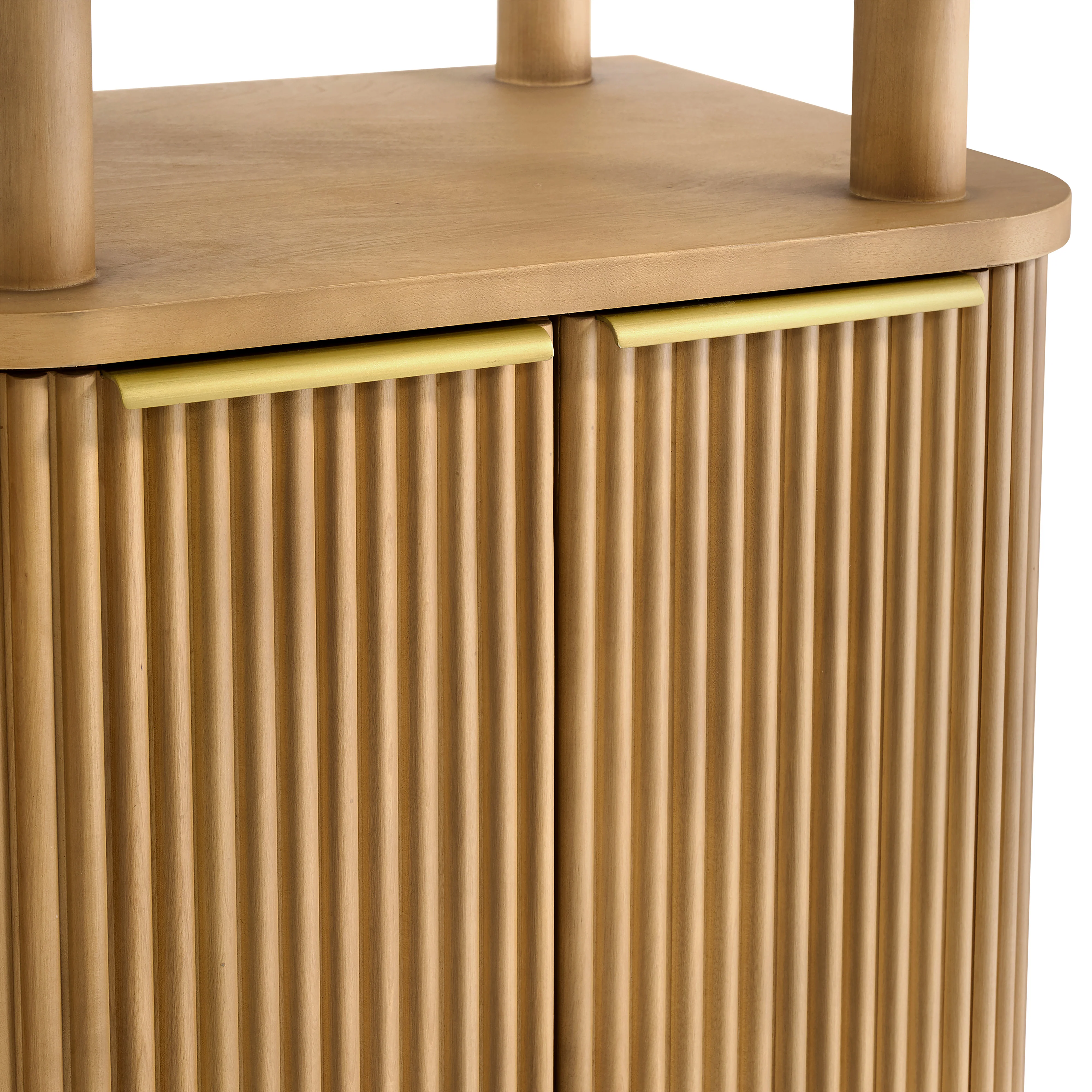Havana 2-Door Reeded Freestanding Linen Cabinet - Image 8