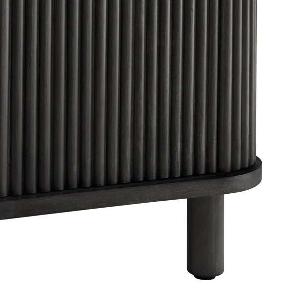 Havana 24"W x 18"D Single Bathroom Vanity in Black Reeded Birch | Carrara Marble Countertop - Image 7