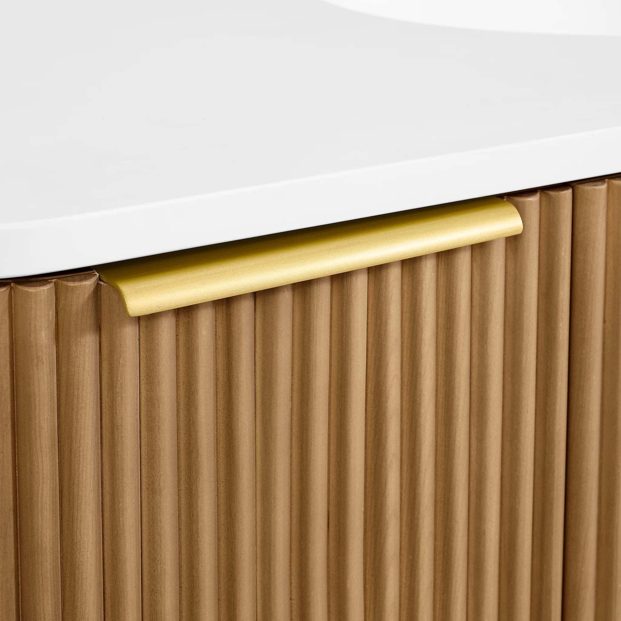 Havana 42" Single Bathroom Vanity in Reeded Birch | Quartz Countertop - Image 15
