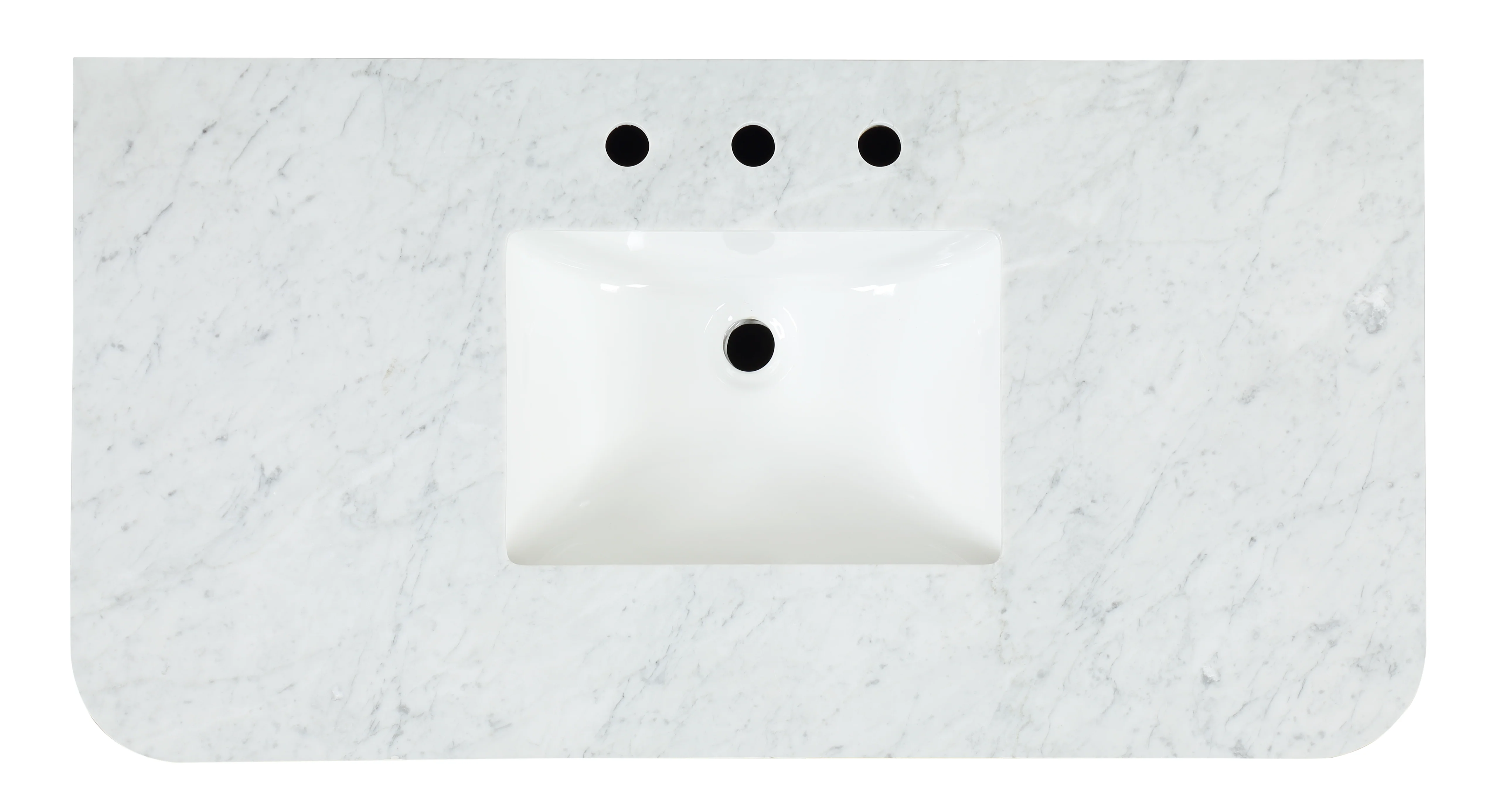 Havana 42" Single Bathroom Vanity in Reeded Birch | Carrara Marble Countertop - Image 10