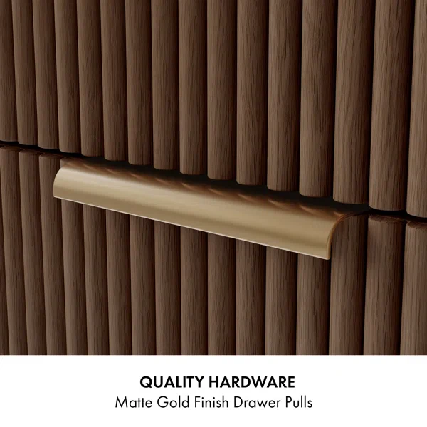 Havana 48" Single Bathroom Vanity in Brown Reeded Birch | Carrara Marble Countertop - Image 18