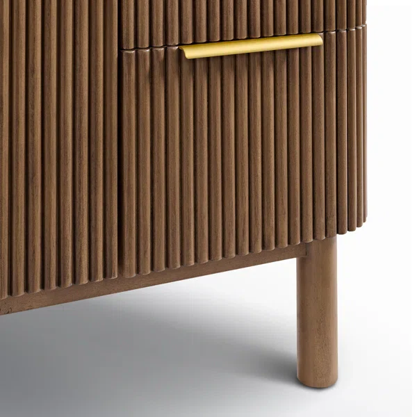 Havana 48" Single Bathroom Vanity in Brown Reeded Birch | Carrara Marble Countertop - Image 7