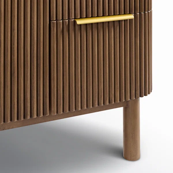 Havana 54" Single Bathroom Vanity in Brown Reeded Birch | Carrara Marble Countertop - Image 10