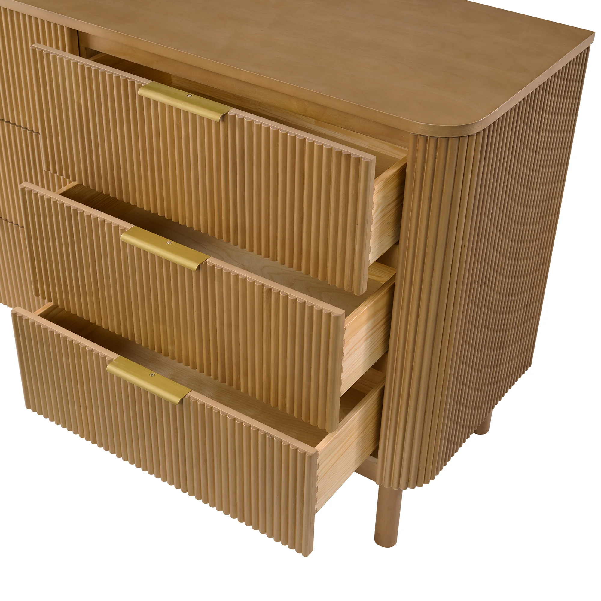 Havana 60" 6-Drawer Dresser in Reeded Birch - Image 8