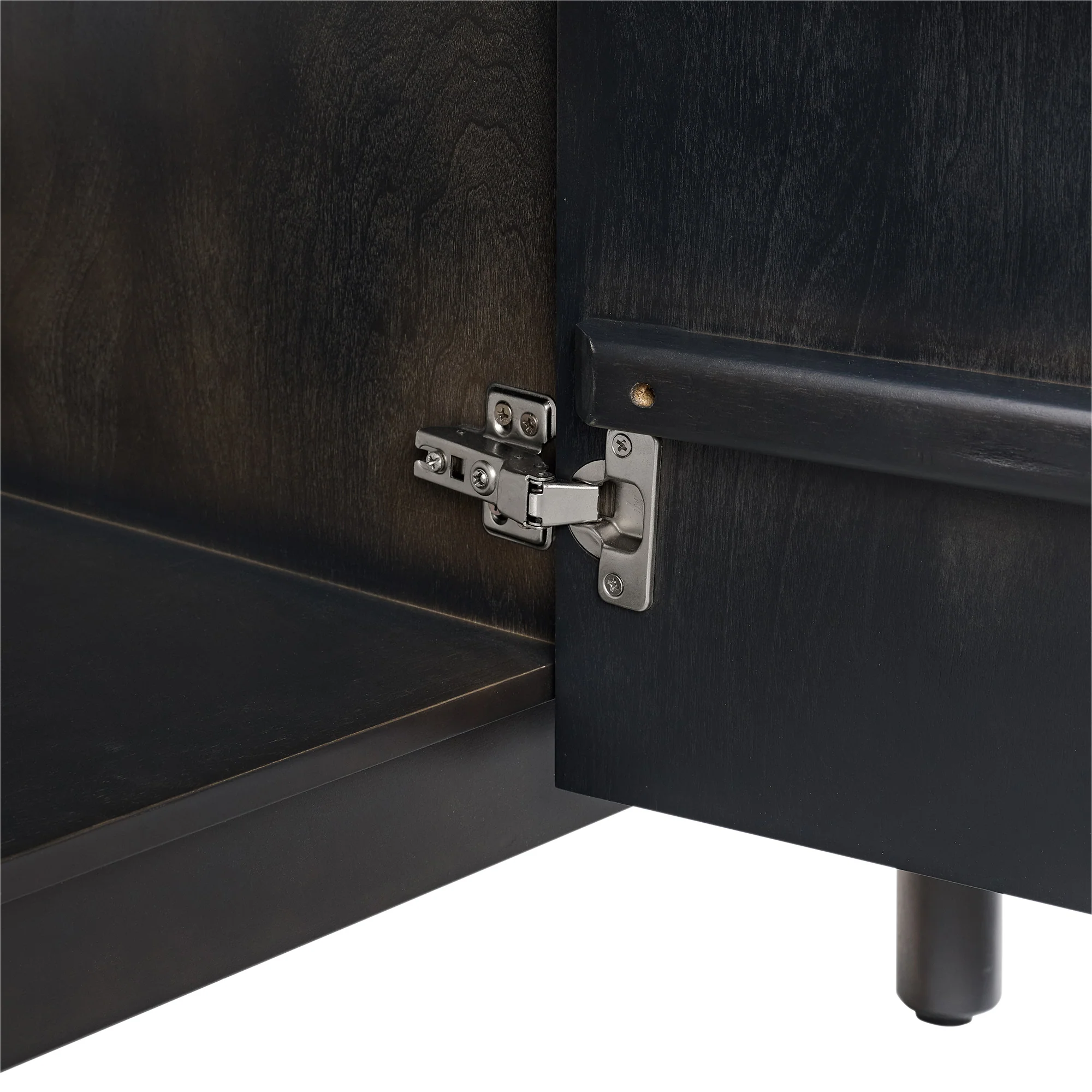 Havana 48" Single Bathroom Vanity in Black Reeded Birch | Carrara Marble Countertop - Image 12