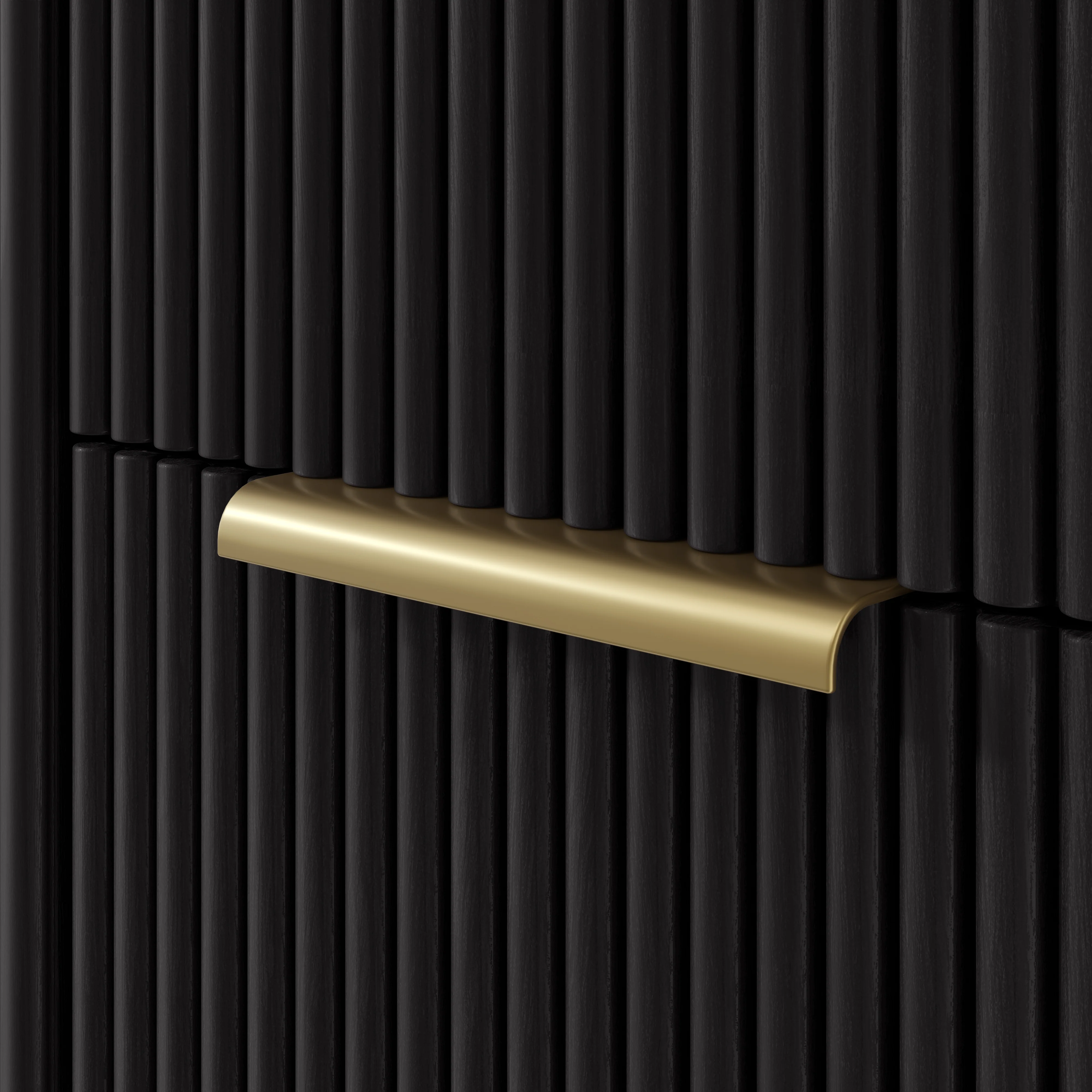 Havana 48" Single Bathroom Vanity in Black Reeded Birch | Carrara Marble Countertop - Image 14