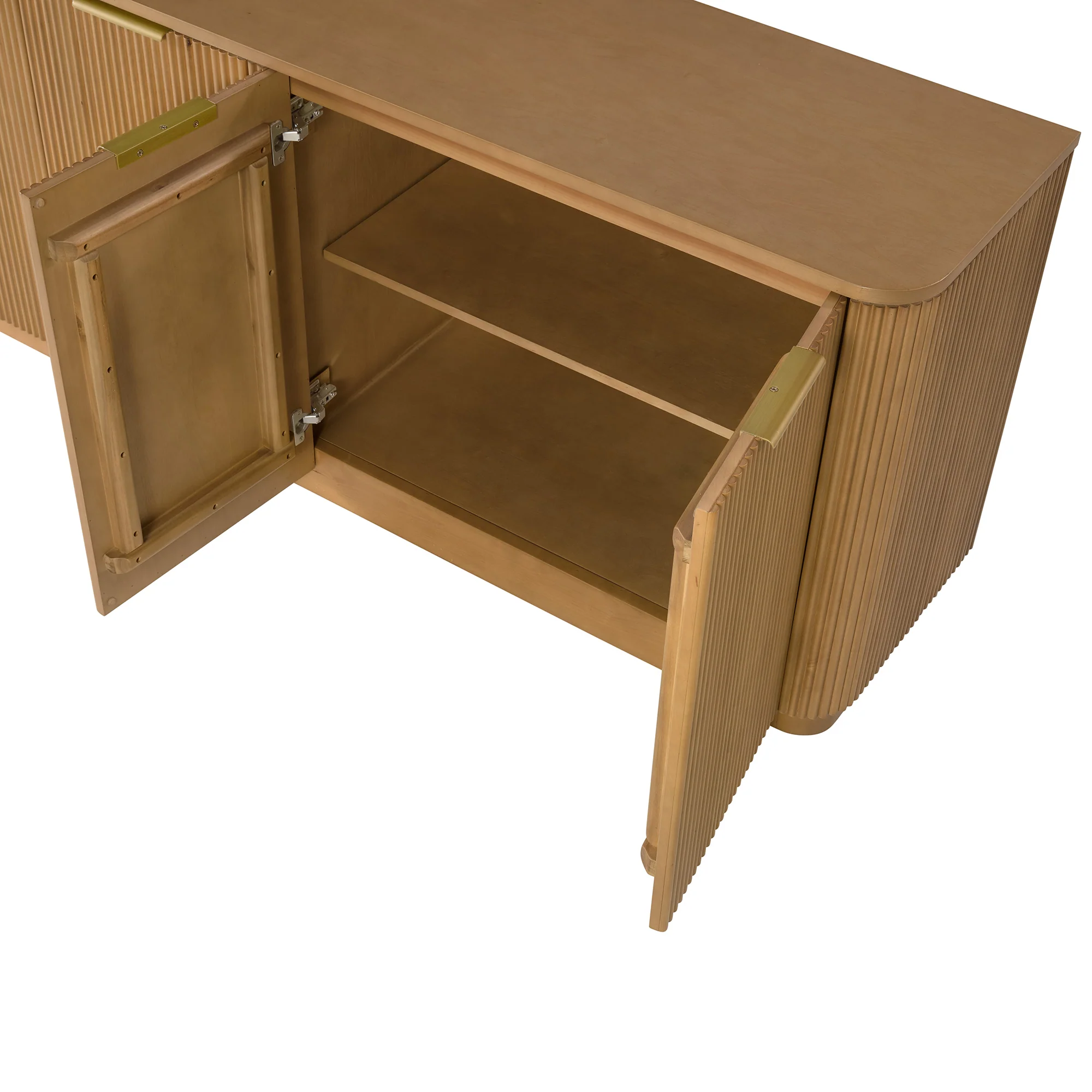 Havana 74" Sideboard in Reeded Birch Finish - Image 5