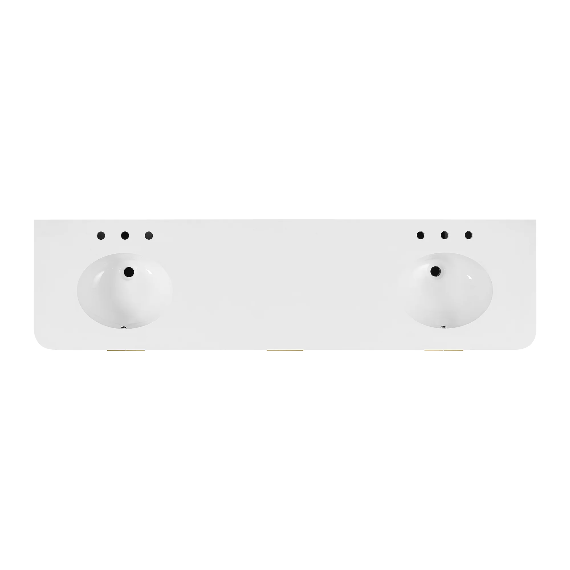 Havana 84" Double Bathroom Vanity in Reeded Birch  | White Quartz Countertop - Image 8