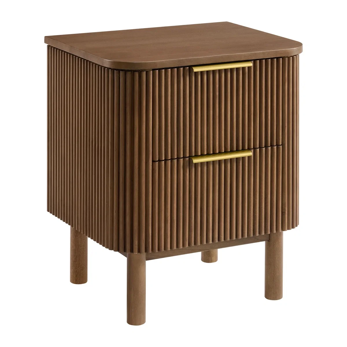 Havana Nightstand in Brown Reeded Birch - Image 4