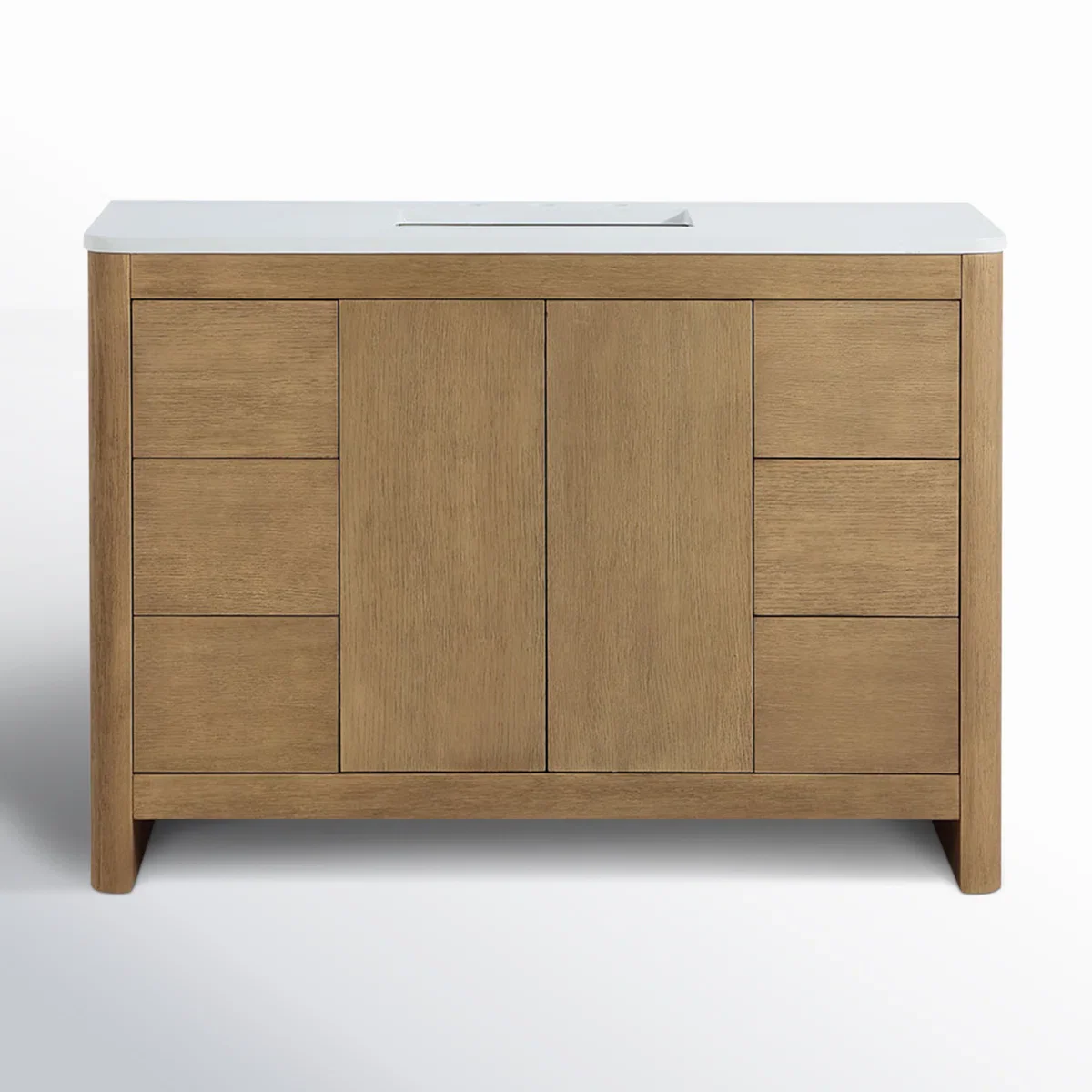 Hounslow 48" Width Single Bathroom Vanity | White Quartz Countertop - Image 3