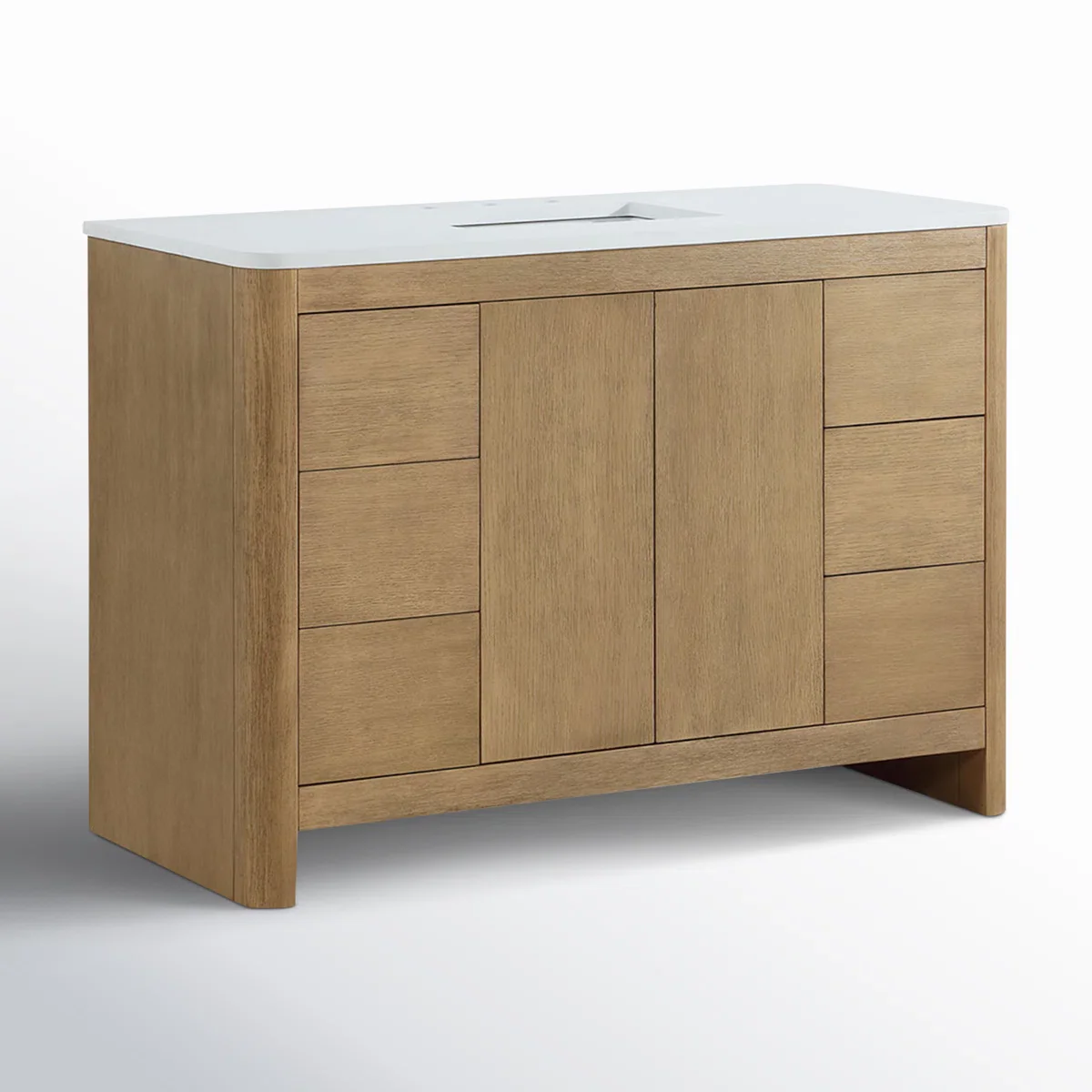 Hounslow 48" Width Single Bathroom Vanity | White Quartz Countertop - Image 4