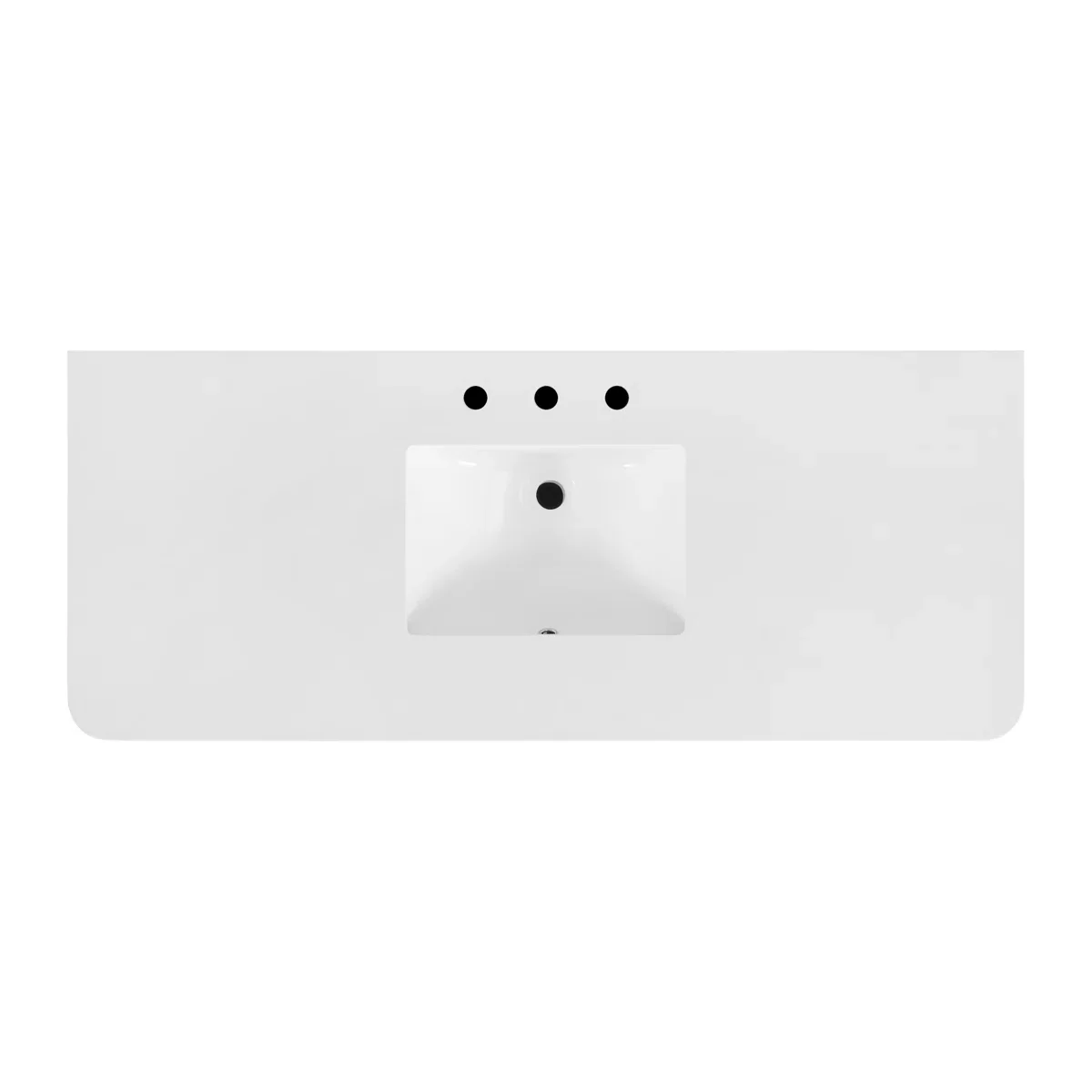 Hounslow 54" Width Single Bathroom Vanity | White Quartz Countertop - Image 8