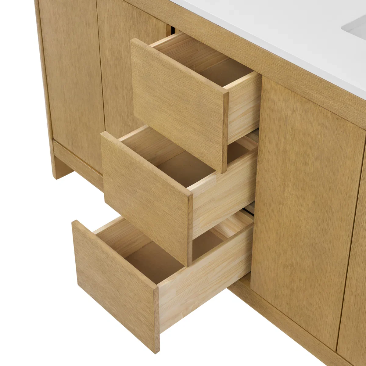 Hounslow 60" Width Double Bathroom Vanity | White Quartz Countertop - Image 5