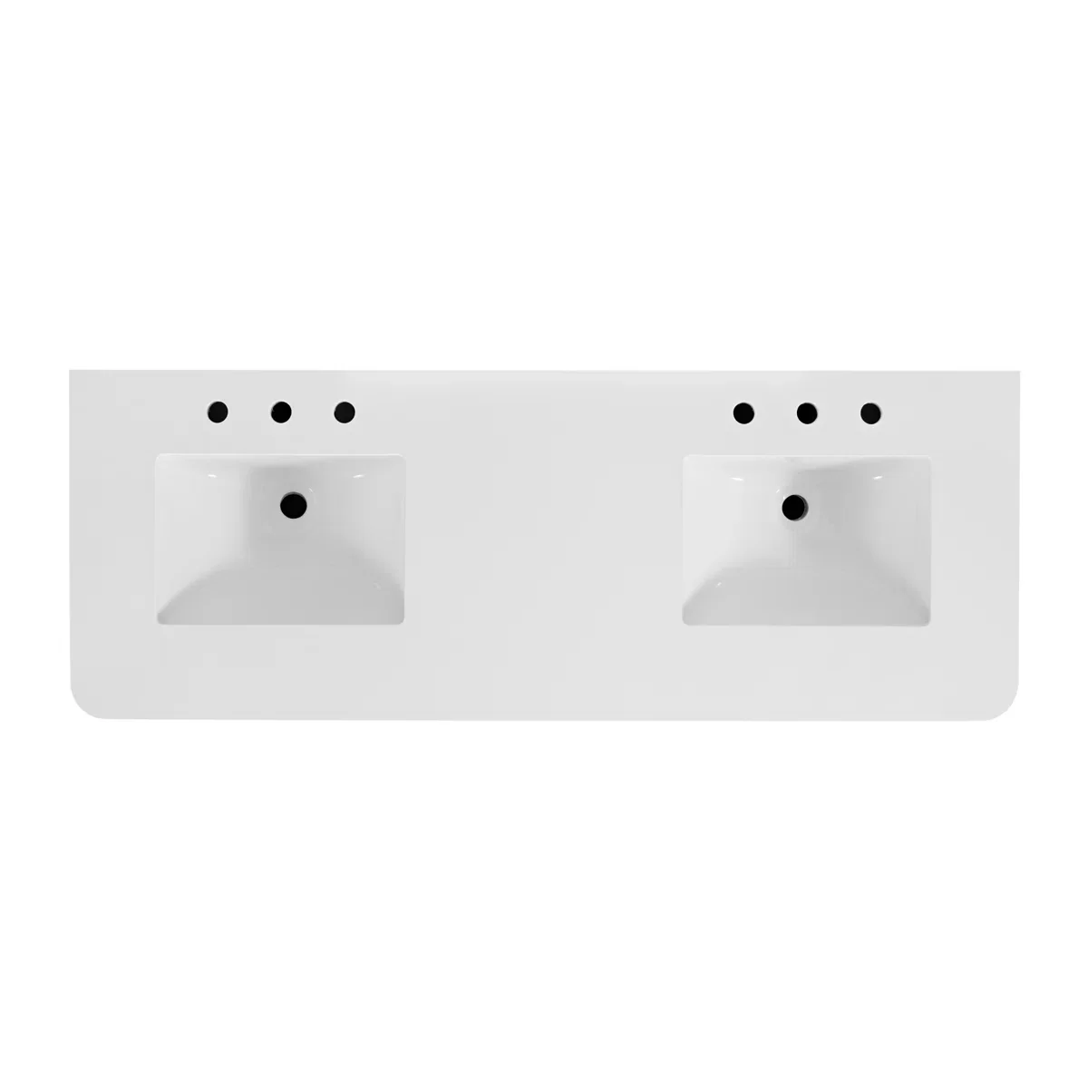 Hounslow 60" Width Double Bathroom Vanity | White Quartz Countertop - Image 8