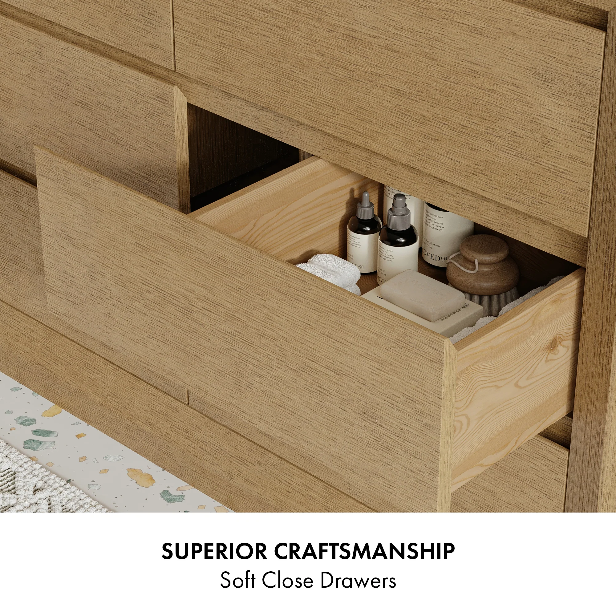 Jasper 42" Single Bathroom Vanity  with Quartz Top - Image 7