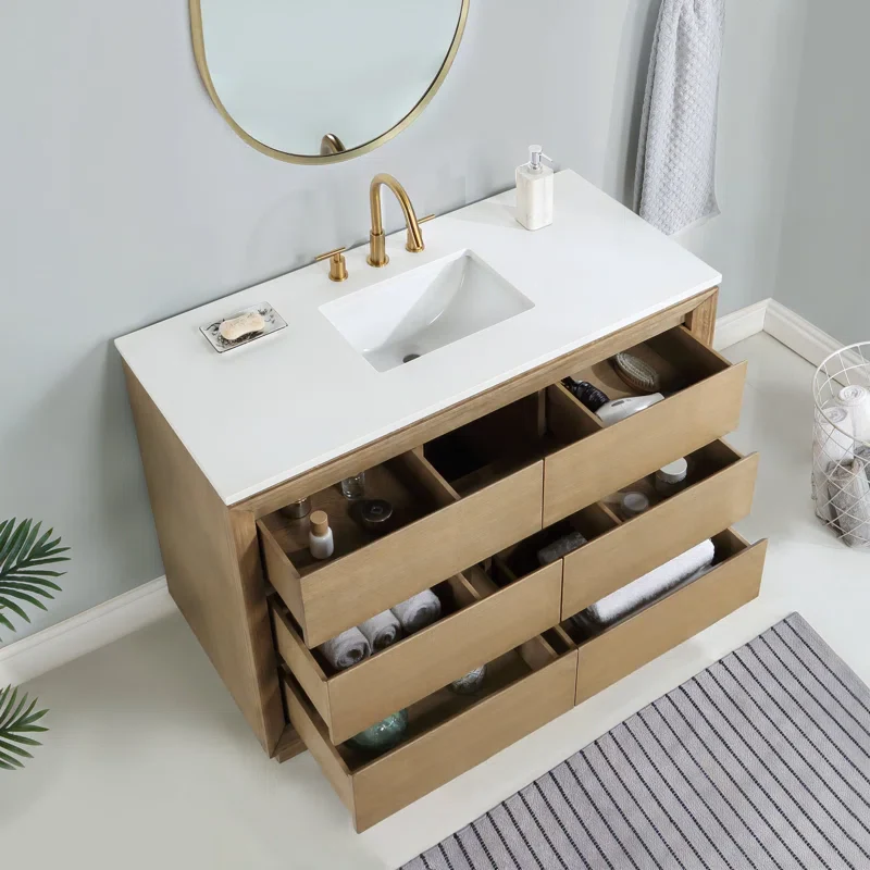 Jasper 48" Single Bathroom Vanity with Vanity Top - Image 6