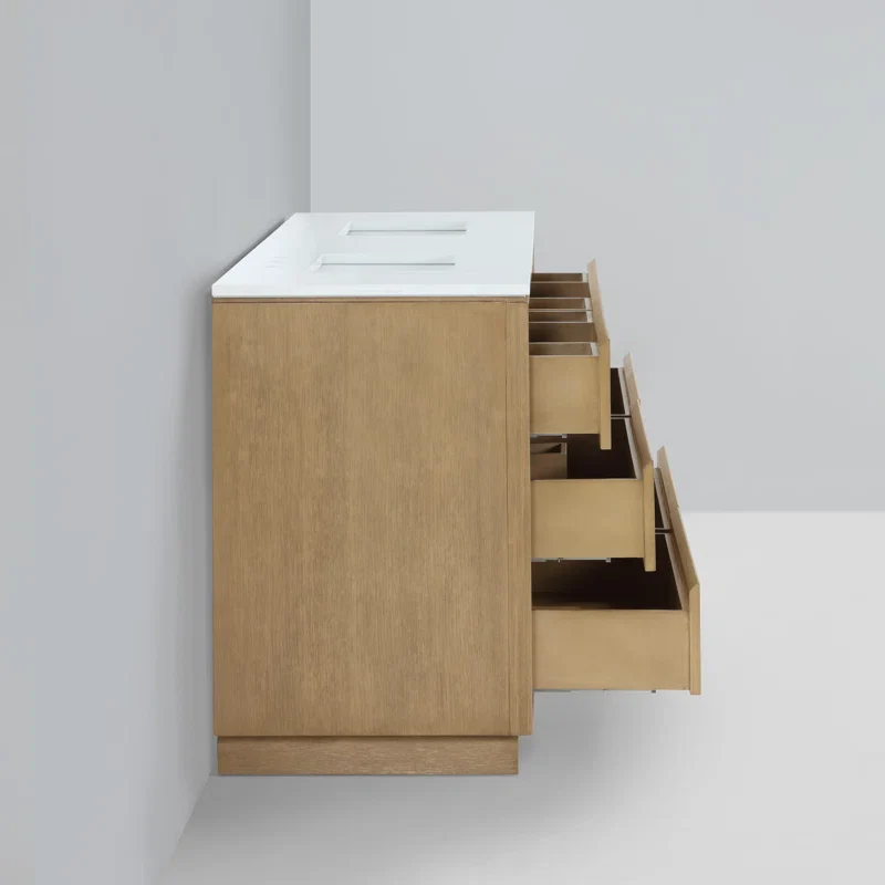 Jasper 72" Double Bathroom Vanity with Vanity Top - Image 6