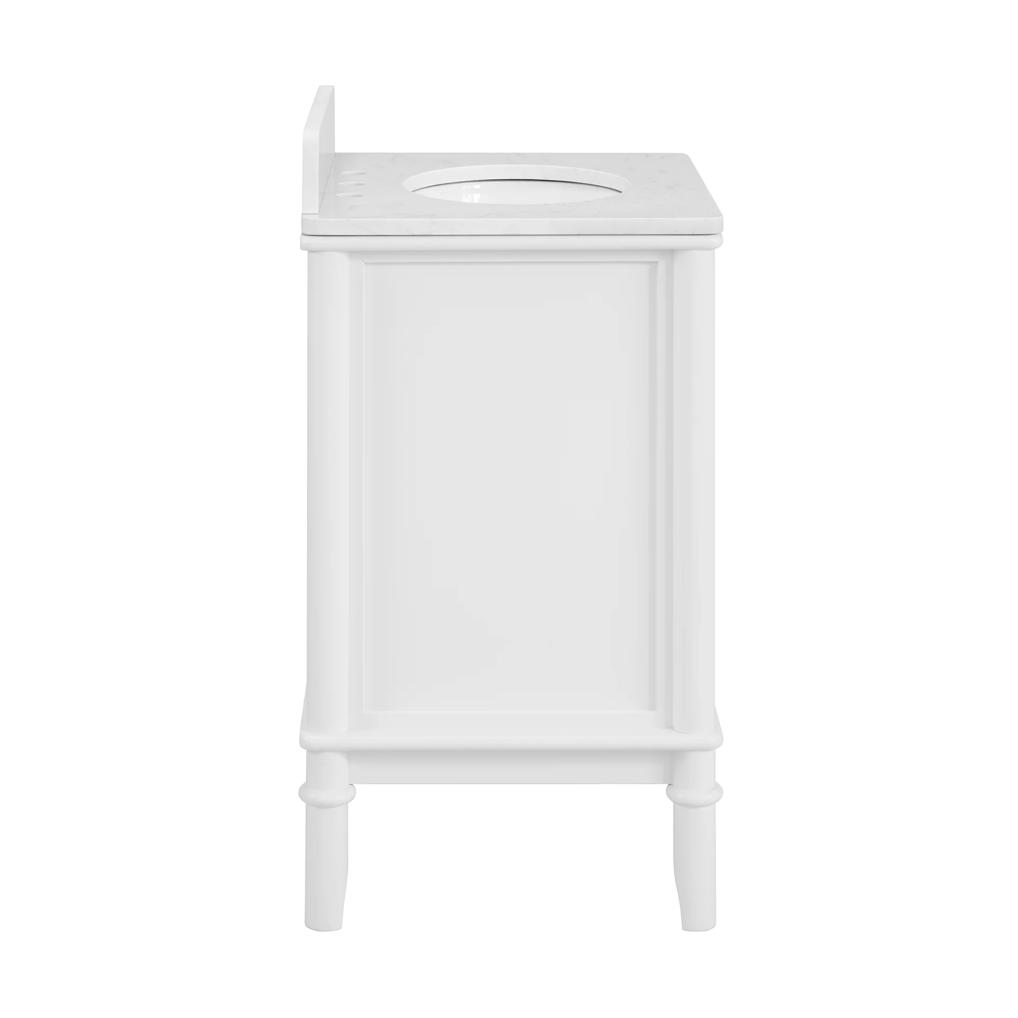 Juliette 24" Scallop Single Bathroom Vanity | Blanc White | Cultured Marble Countertop - Image 10
