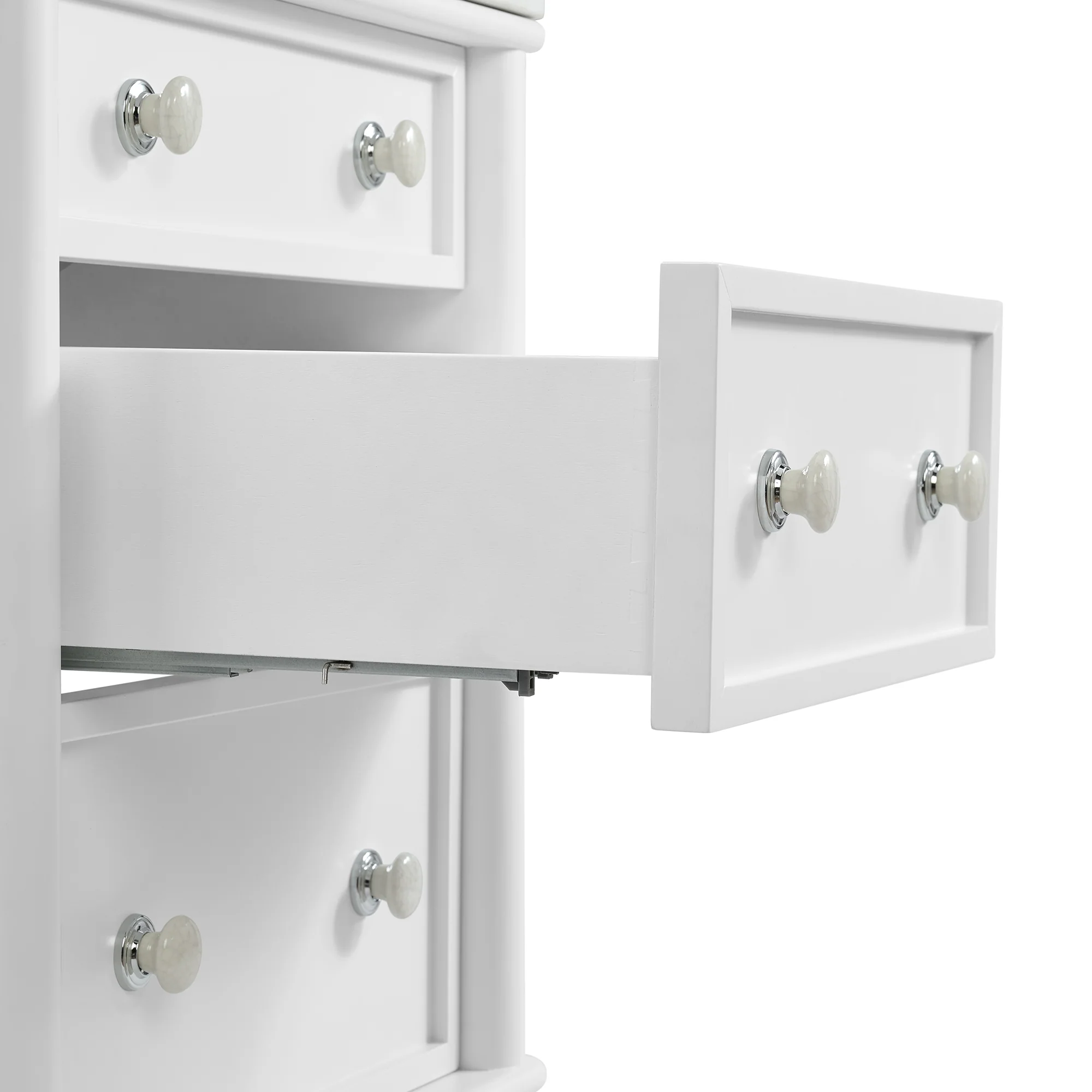 Juliette 24" Scallop Single Bathroom Vanity | Blanc White | Cultured Marble Countertop - Image 11