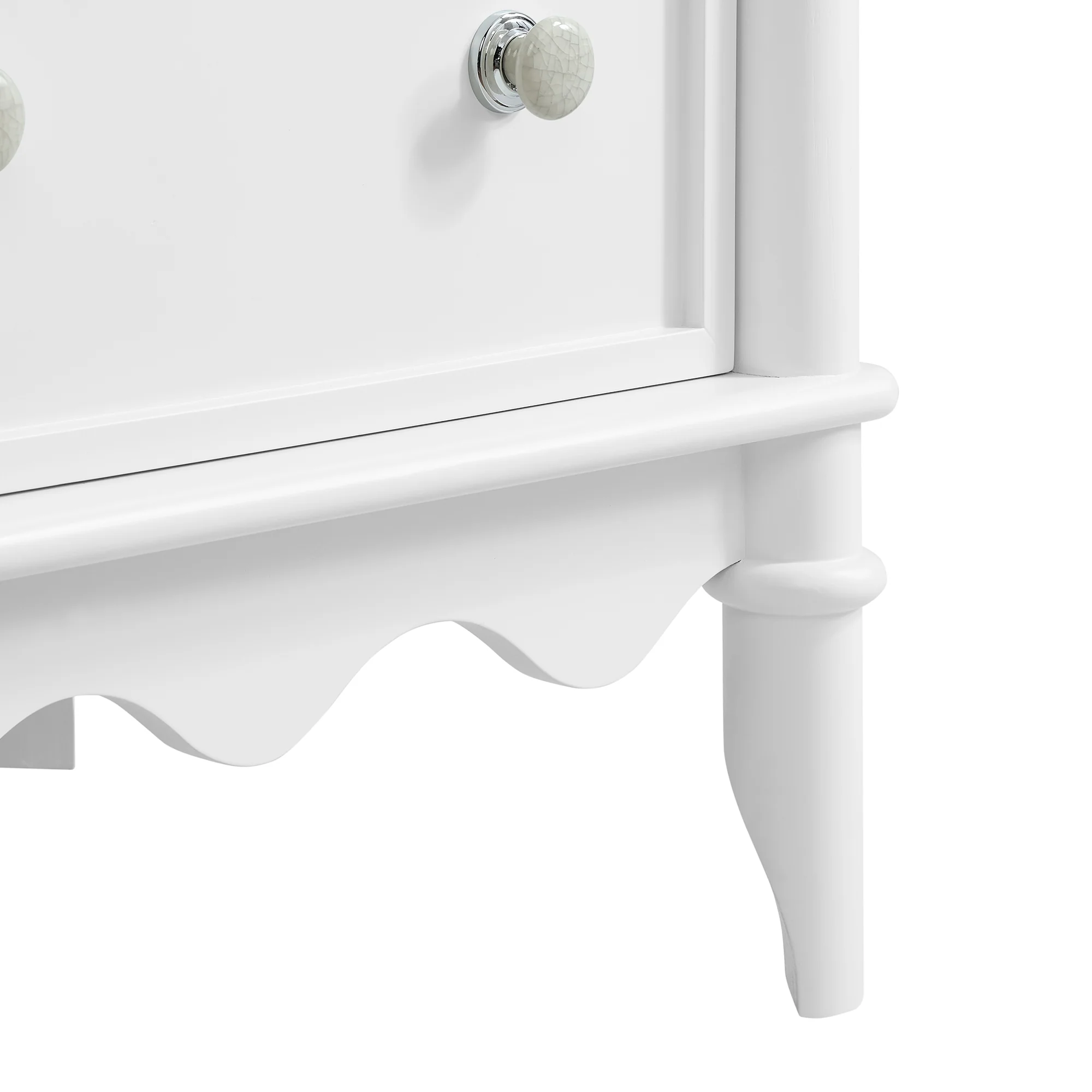 Juliette 24" Scallop Single Bathroom Vanity | Blanc White | Cultured Marble Countertop - Image 9
