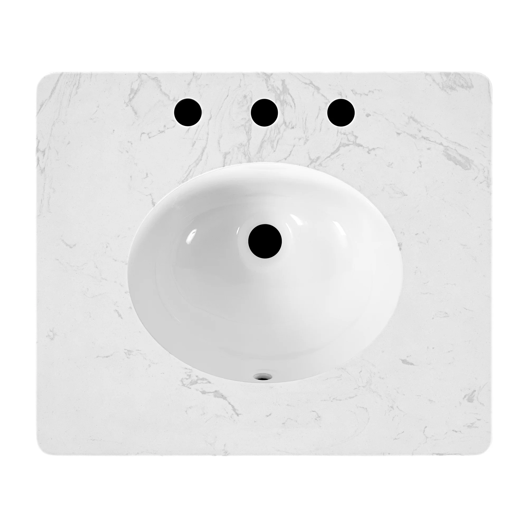 Juliette 24" Scallop Single Bathroom Vanity | Blanc White | Cultured Marble Countertop - Image 6