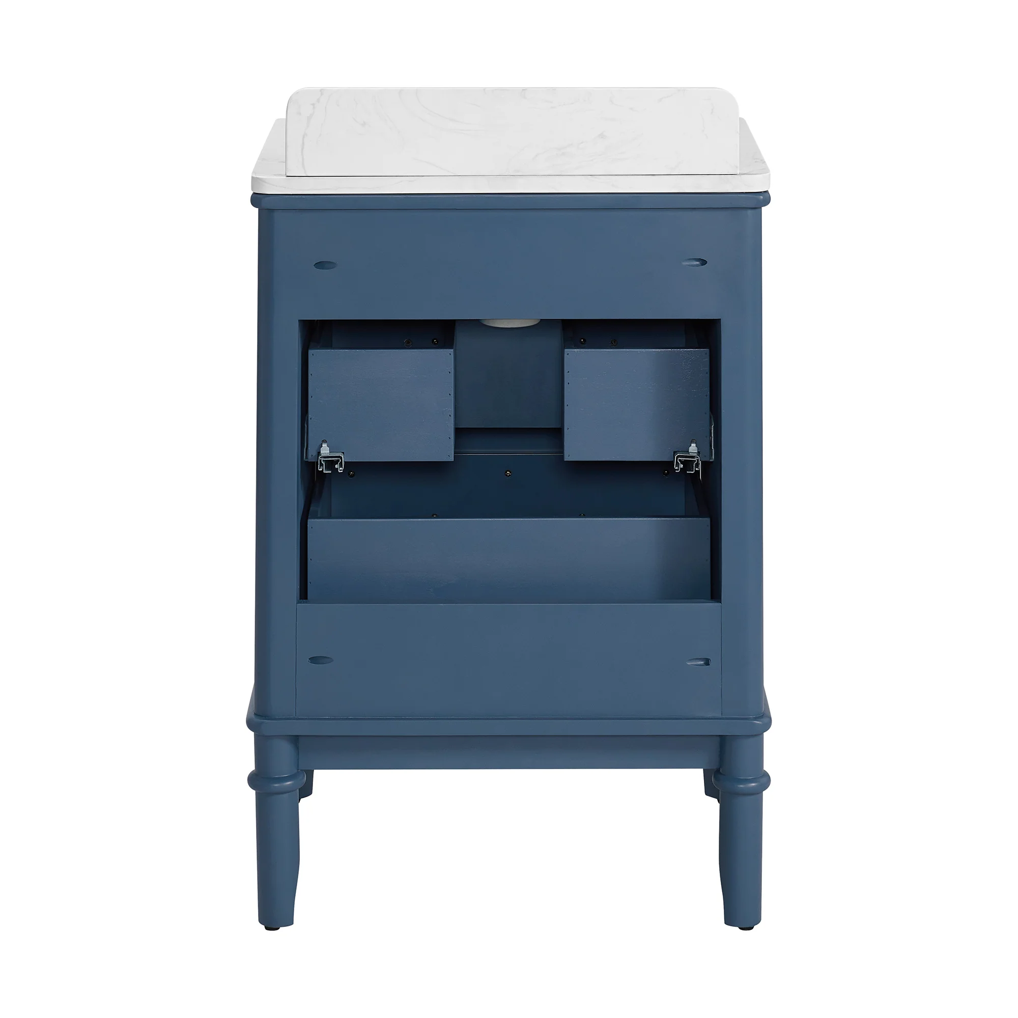 Juliette 24" Scallop Single Bathroom Vanity | Denim Blue | Cultured Marble Countertop - Image 7