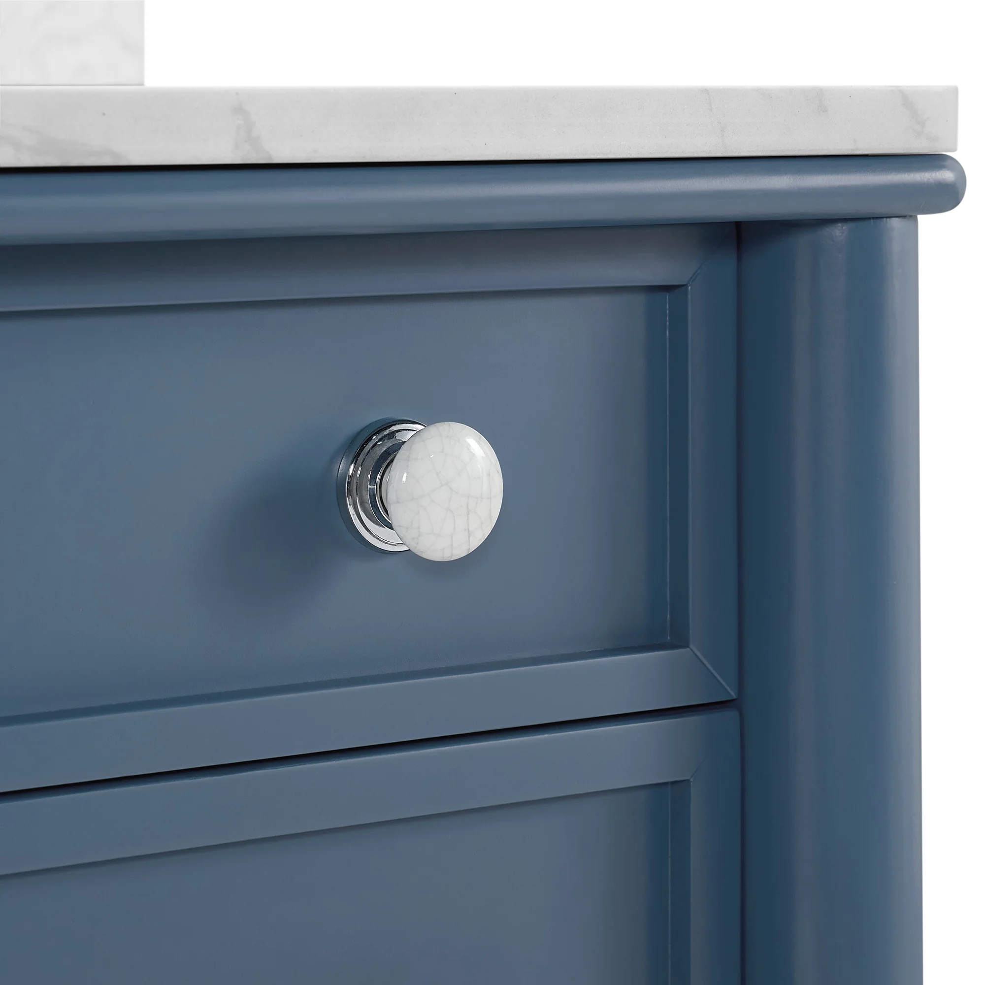 Juliette 24" Scallop Single Bathroom Vanity | Denim Blue | Cultured Marble Countertop - Image 9