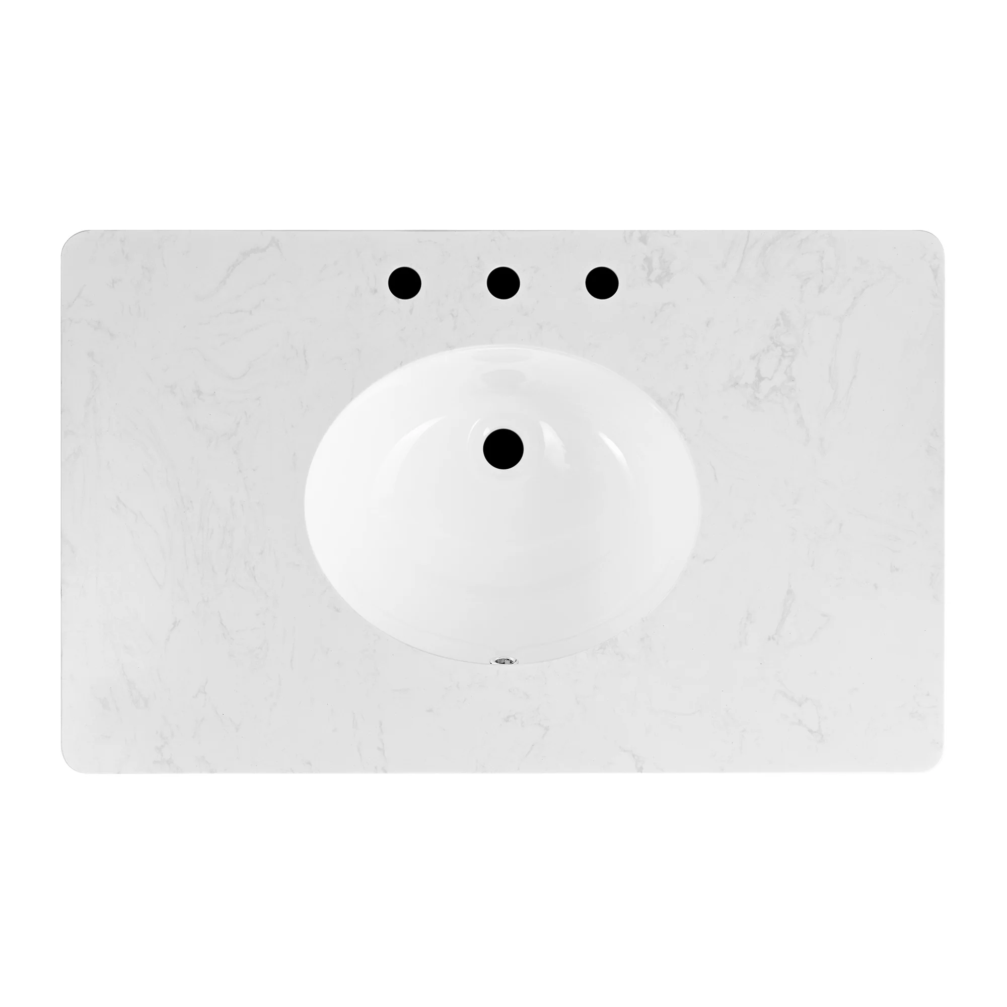 Juliette 36"W Scallop Single Bathroom Vanity | Natural Enhanced Oak | Cultured Marble Countertop - Image 11