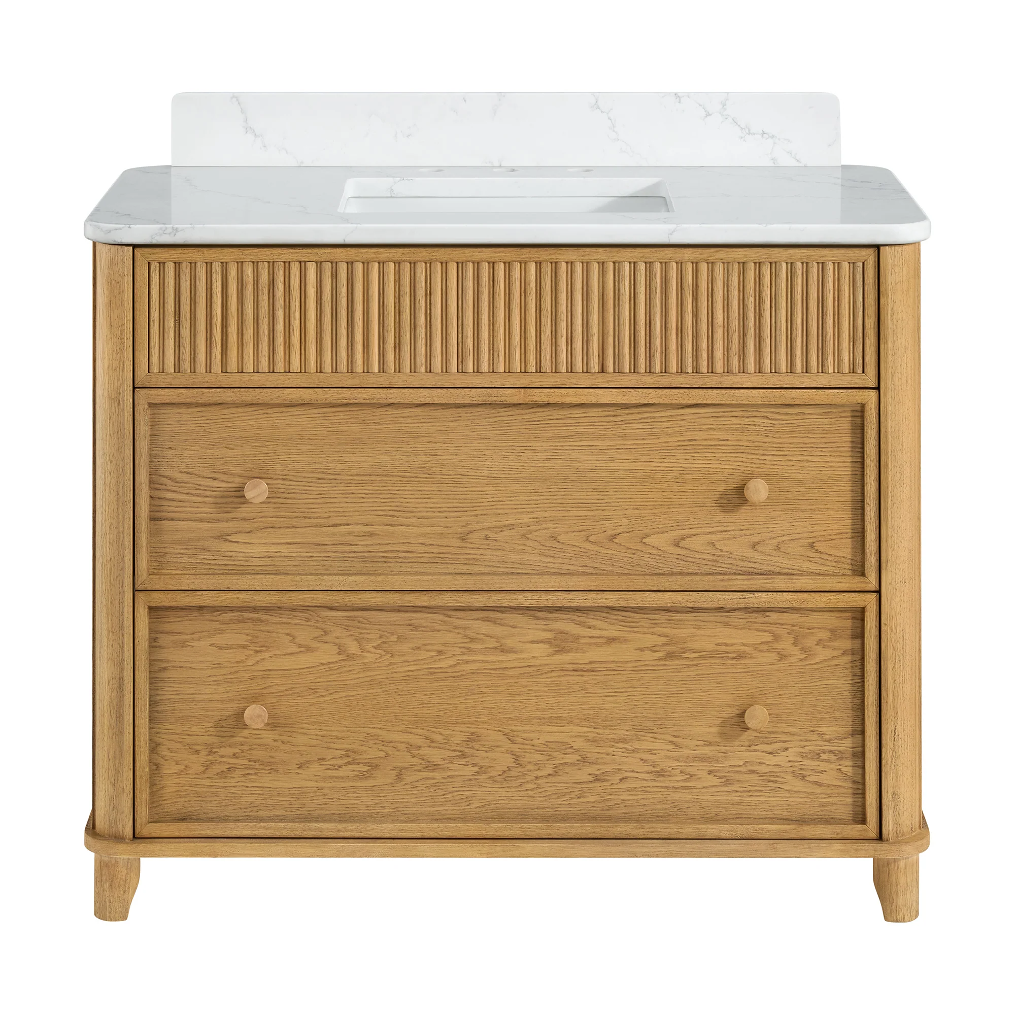 Kathryne 42" Single Bathroom Vanity | Statuario Quartz Countertop - Image 5