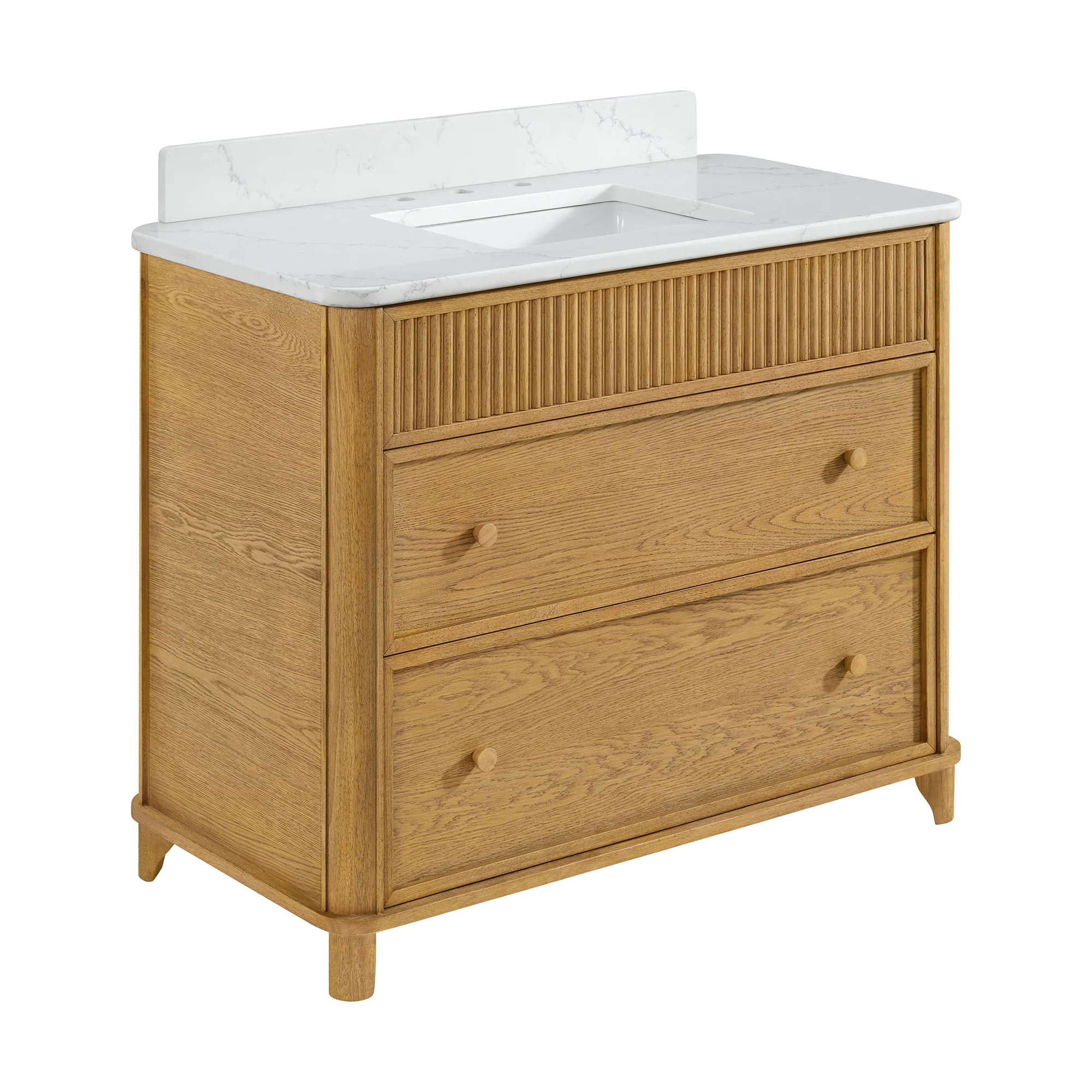Kathryne 42" Single Bathroom Vanity | Statuario Quartz Countertop - Image 6