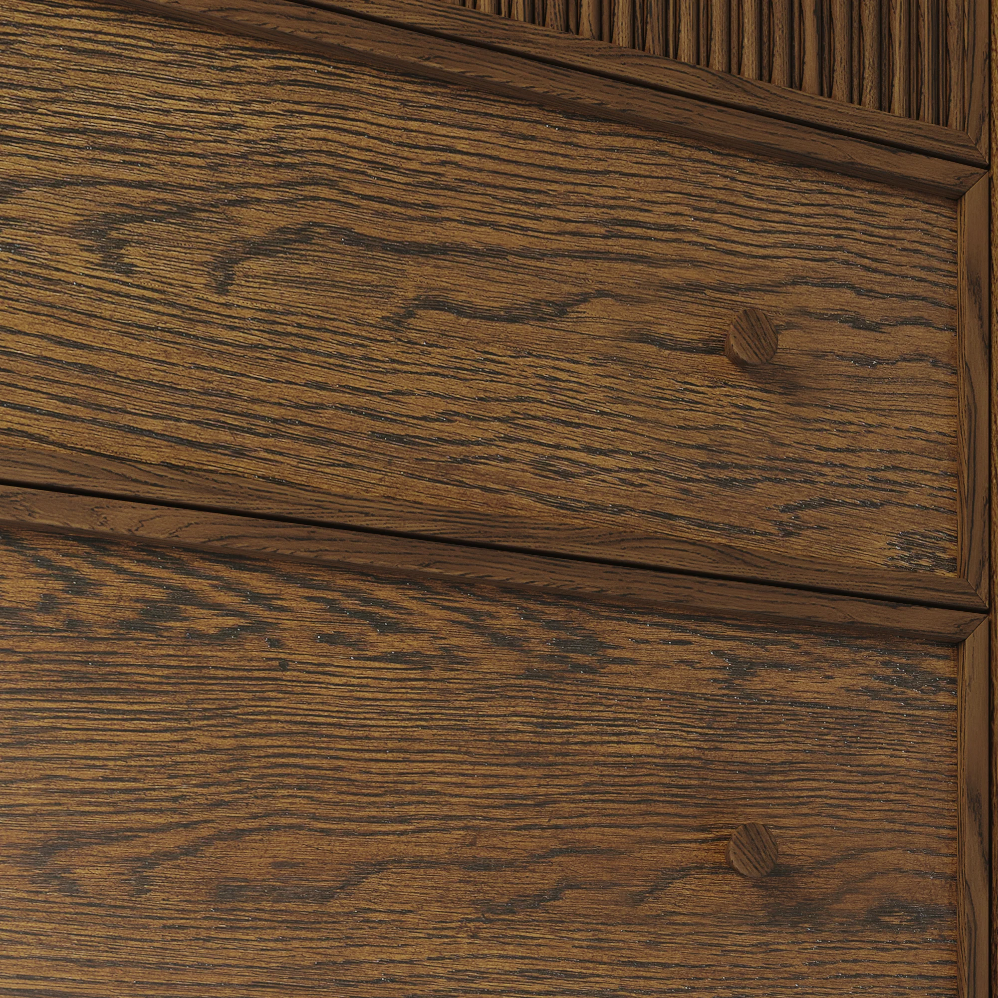 Kathryne 42" Single Bathroom Vanity in Enhanced Brown Oak | Statuario Quartz Countertop - Image 11