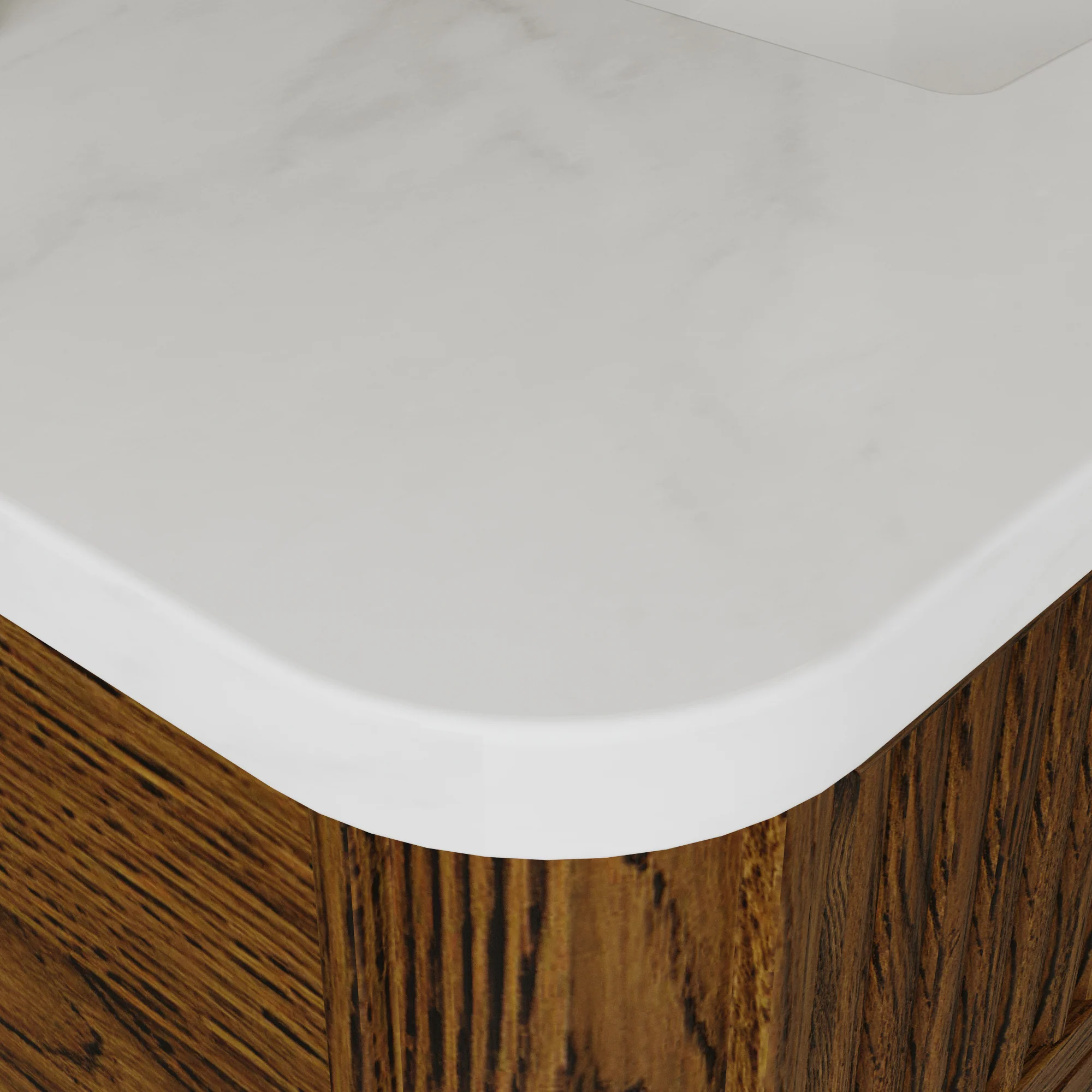 Kathryne 42" Single Bathroom Vanity in Enhanced Brown Oak | Statuario Quartz Countertop - Image 13