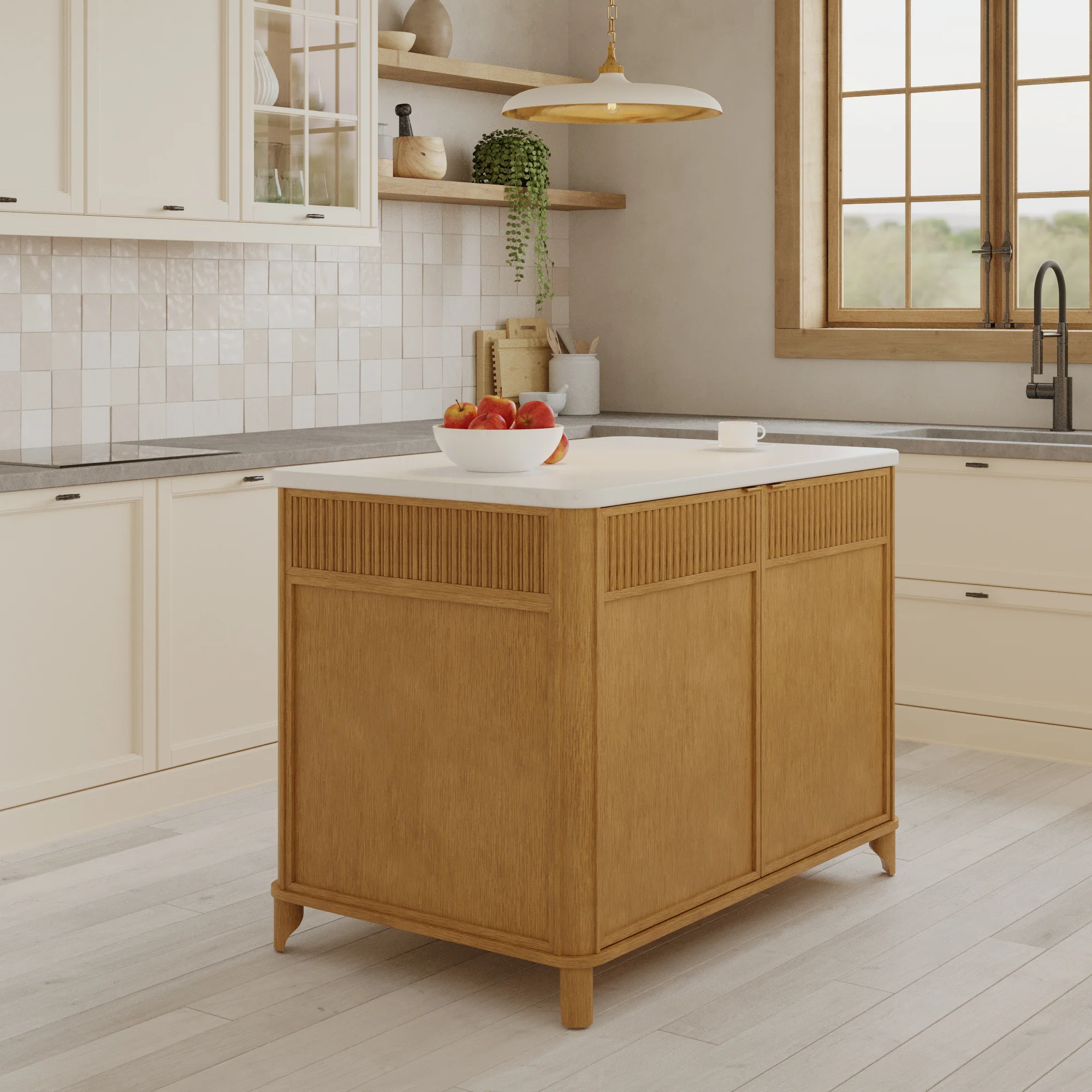 Kathryne 48" Kitchen Island | Quartz Countertop - Image 18