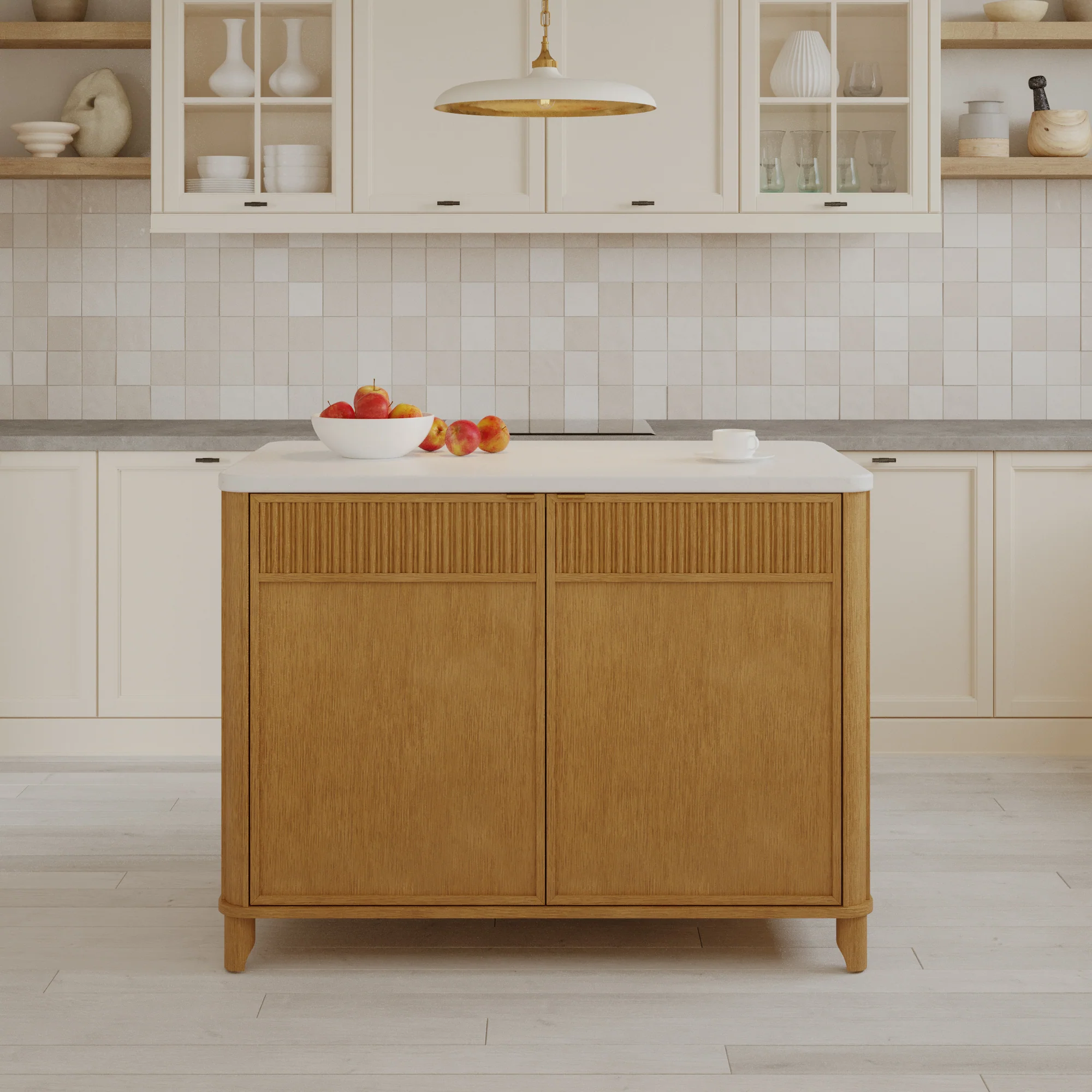 Kathryne 48" Kitchen Island | Quartz Countertop - Image 19