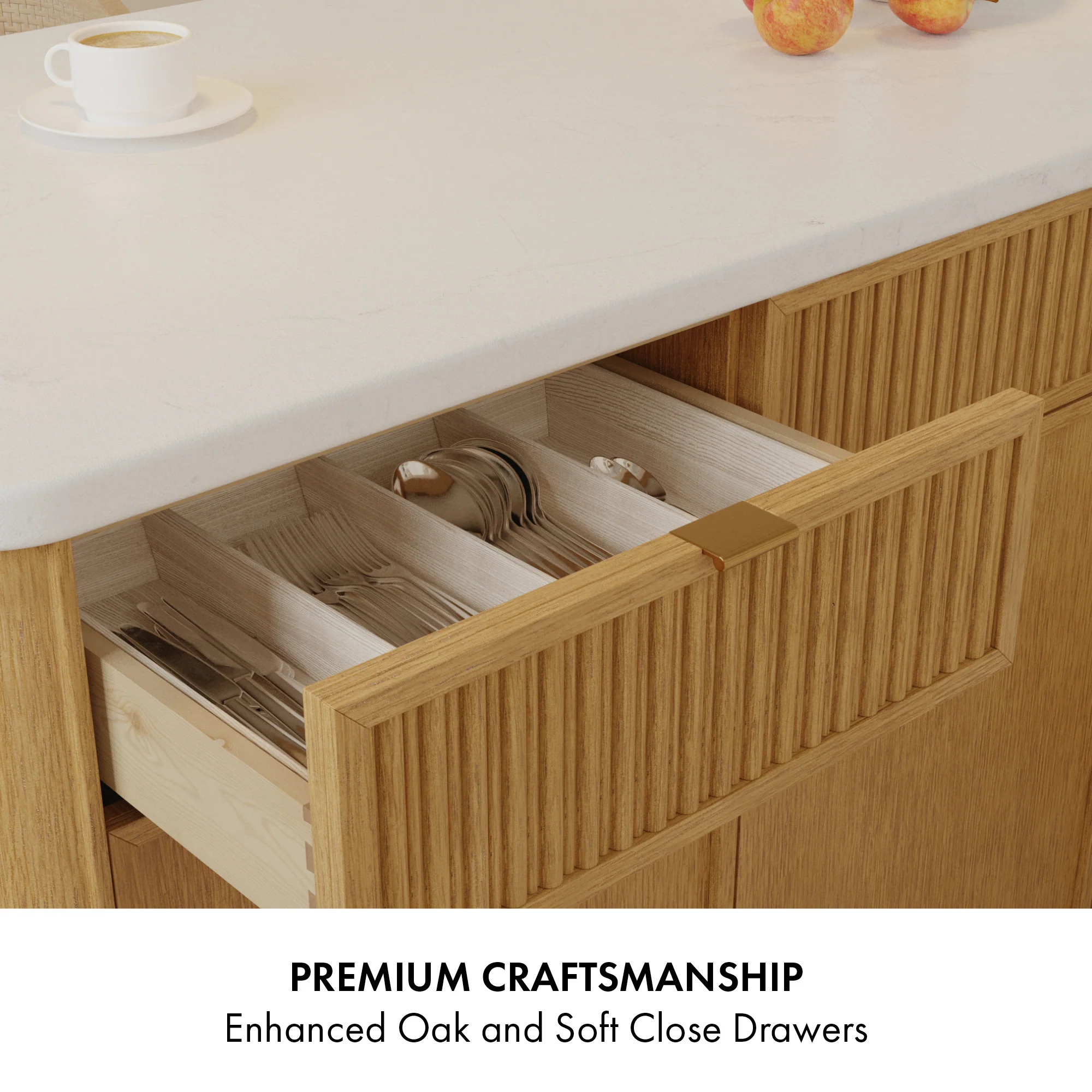 Kathryne 48" Kitchen Island | Quartz Countertop - Image 23