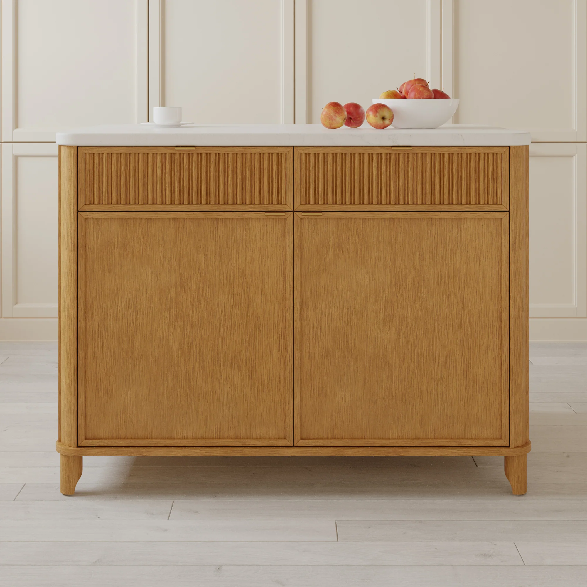 Kathryne 48" Kitchen Island | Quartz Countertop - Image 26