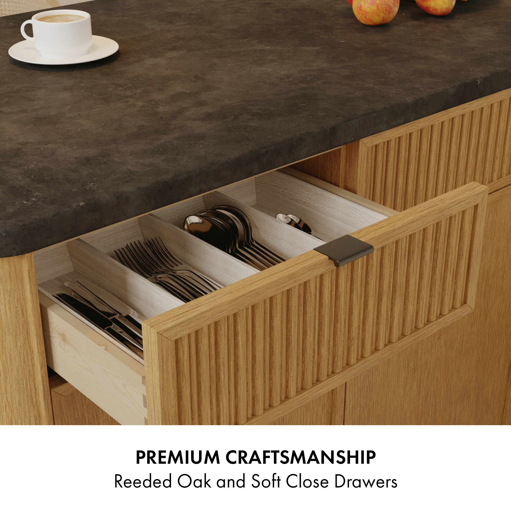 Kathryne 48" Kitchen Island | Quartz Countertop - Image 7