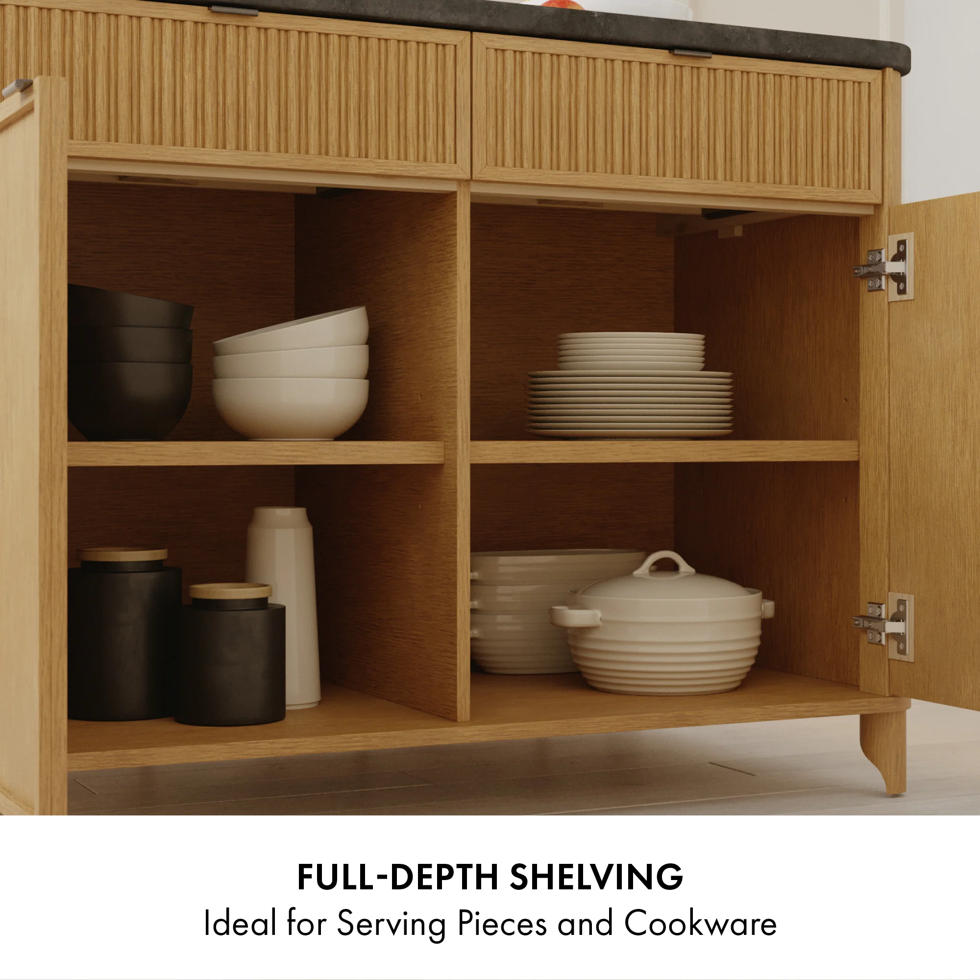 Kathryne 48" Kitchen Island | Quartz Countertop - Image 9