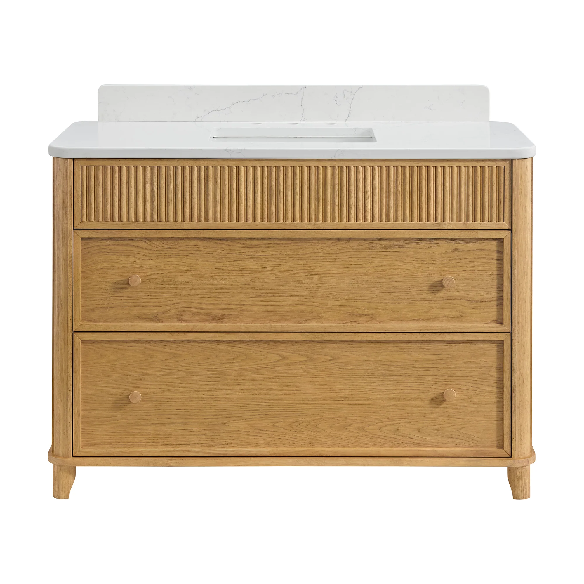 Kathryne 48" Single Sink Bathroom Vanity | Statuario Quartz Countertop - Image 17
