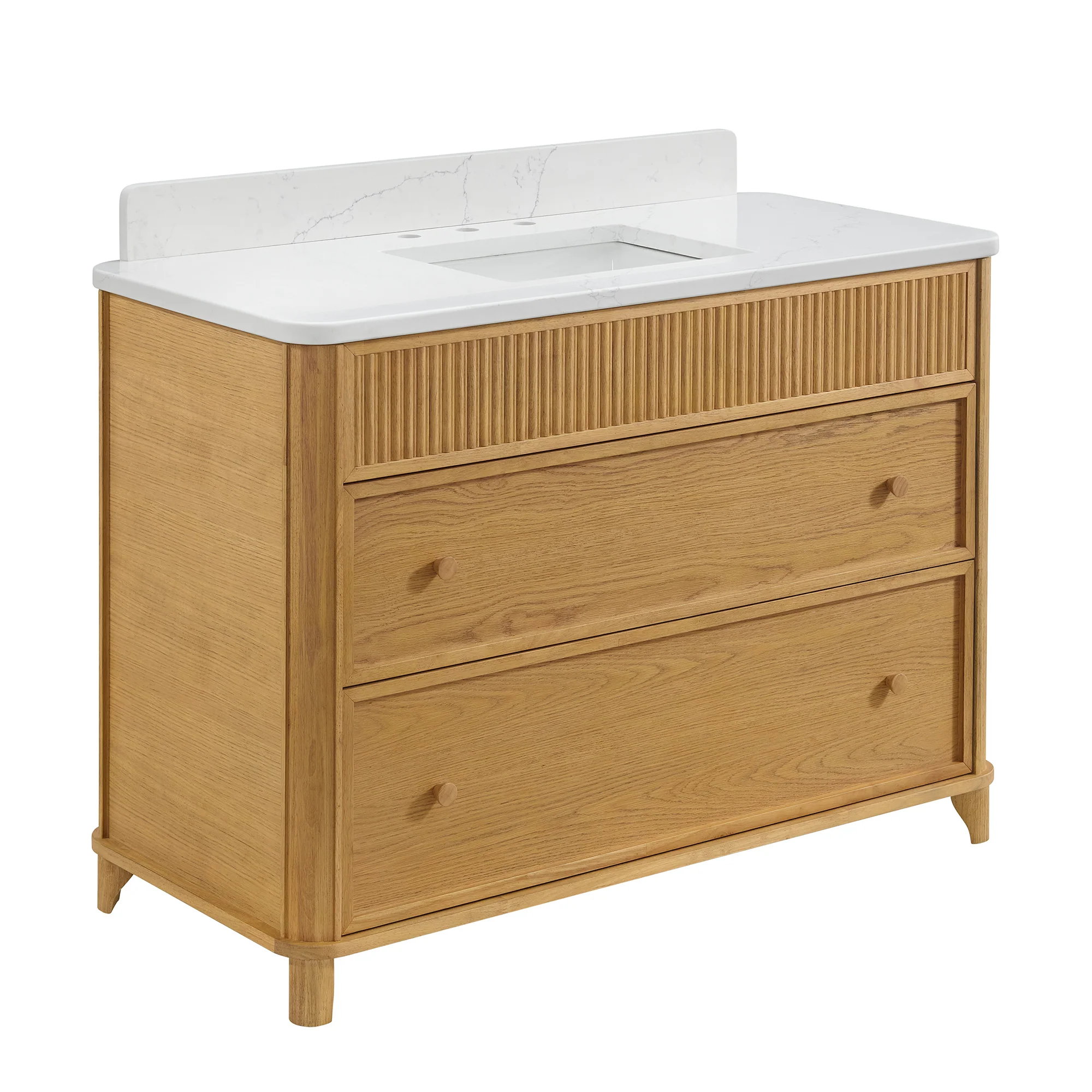 Kathryne 48" Single Sink Bathroom Vanity | Statuario Quartz Countertop - Image 18