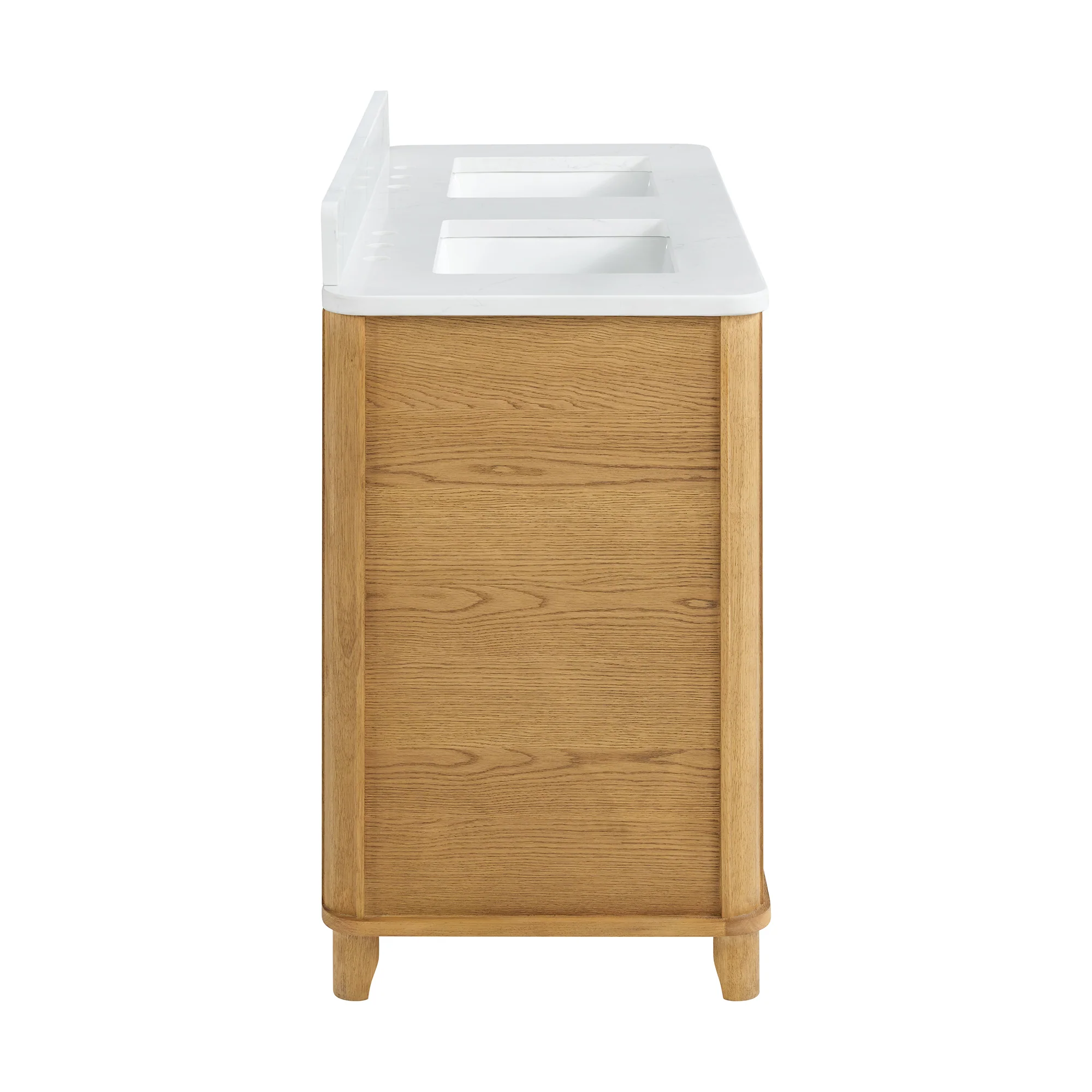 Kathryne 54" Double Bathroom Vanity | Statuario Quartz Countertop - Image 13