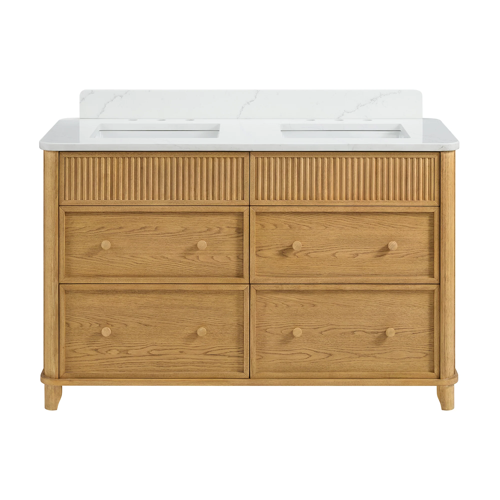 Kathryne 54" Double Bathroom Vanity | Statuario Quartz Countertop - Image 5