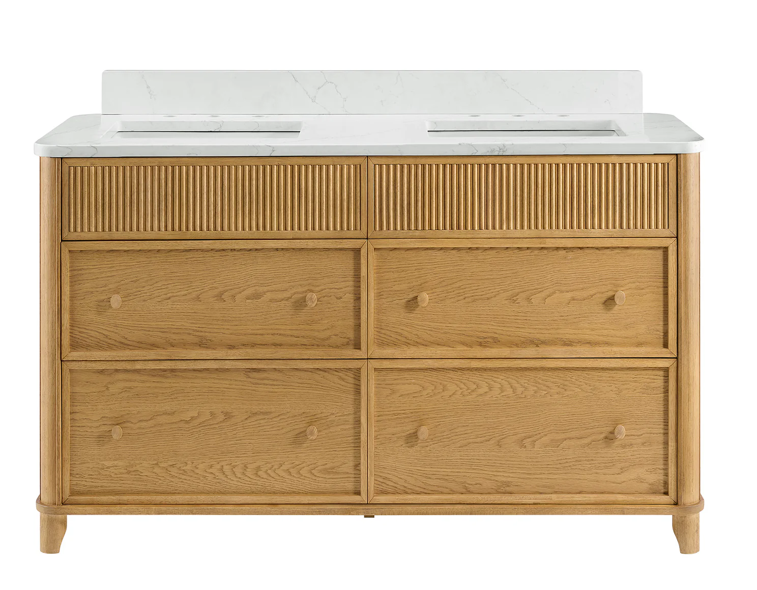Kathryne 54" Double Bathroom Vanity | Statuario Quartz Countertop - Image 7