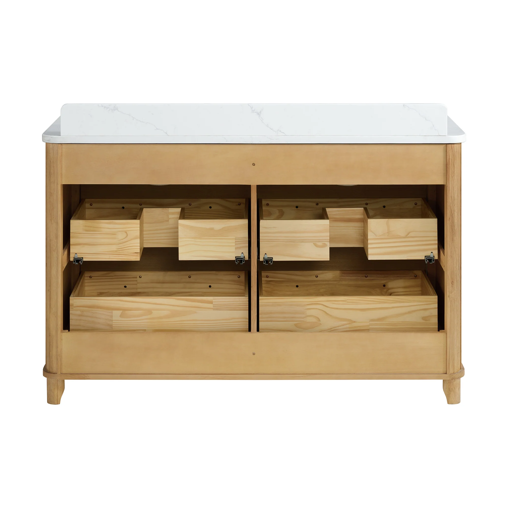 Kathryne 54" Double Bathroom Vanity | Statuario Quartz Countertop - Image 9