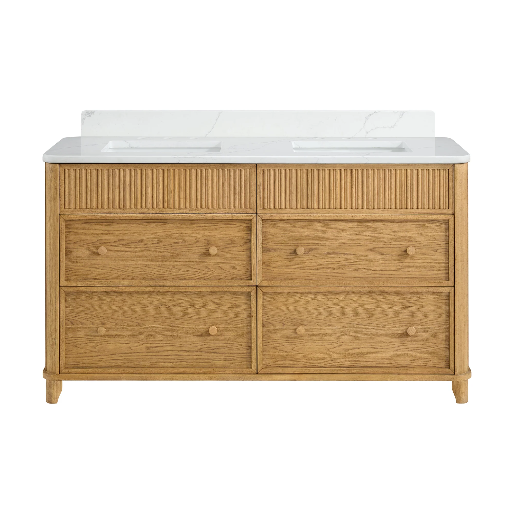 Kathryne 60" Double Bathroom Vanity | Statuario Quartz Countertop - Image 5