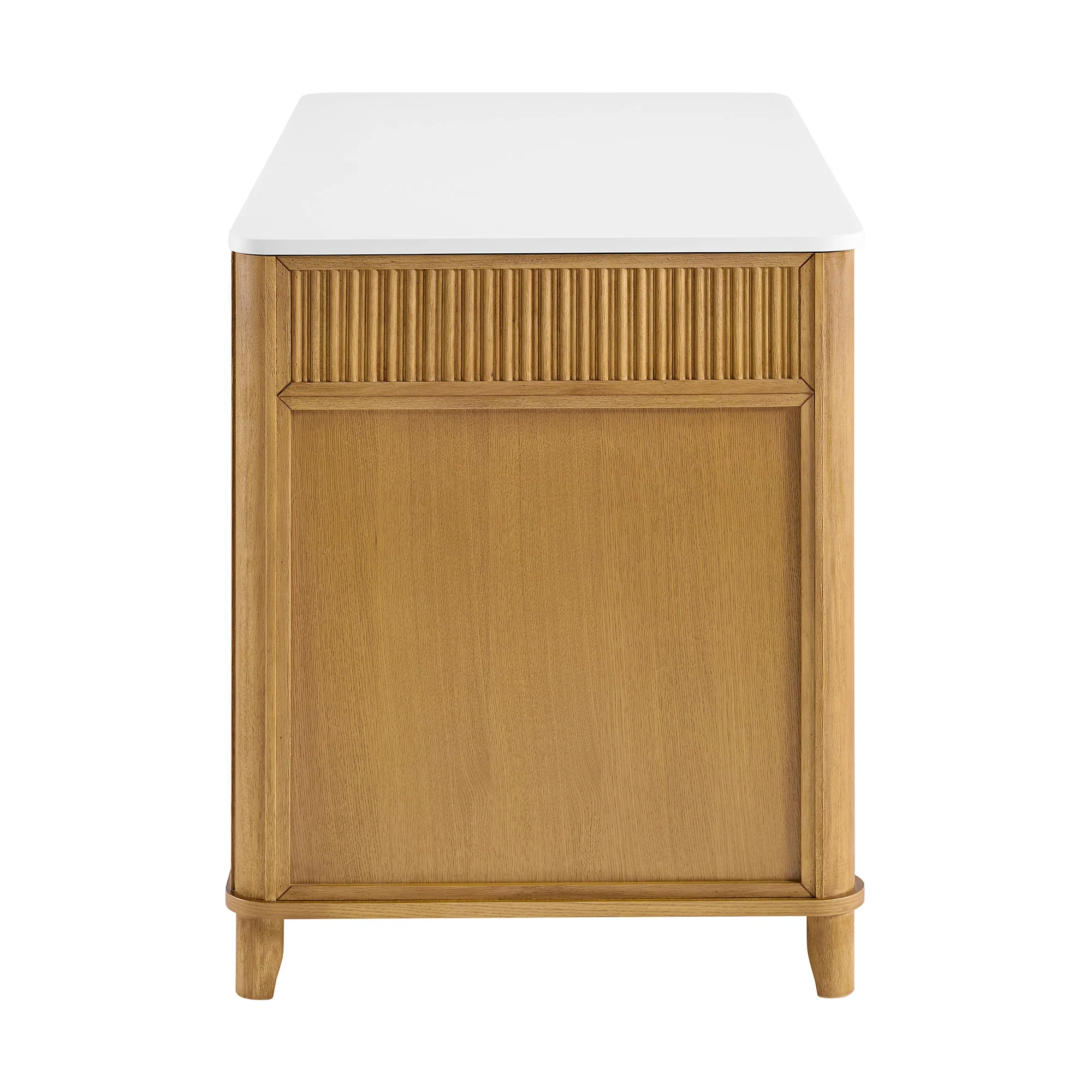 Kathryne 60" Kitchen Island in Oak | Quartz Countertop - Image 16