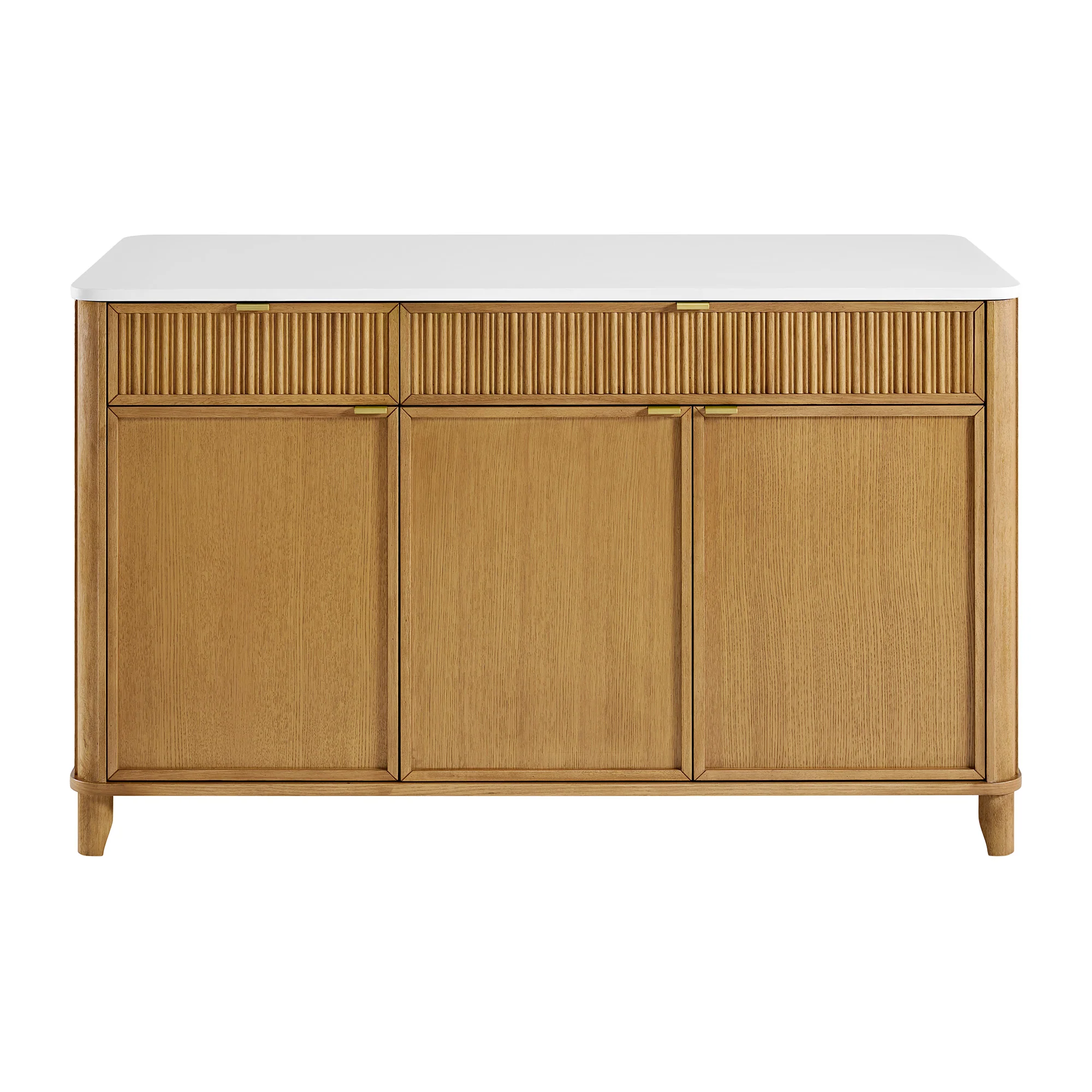 Kathryne 60" Kitchen Island in Oak | Quartz Countertop - Image 19