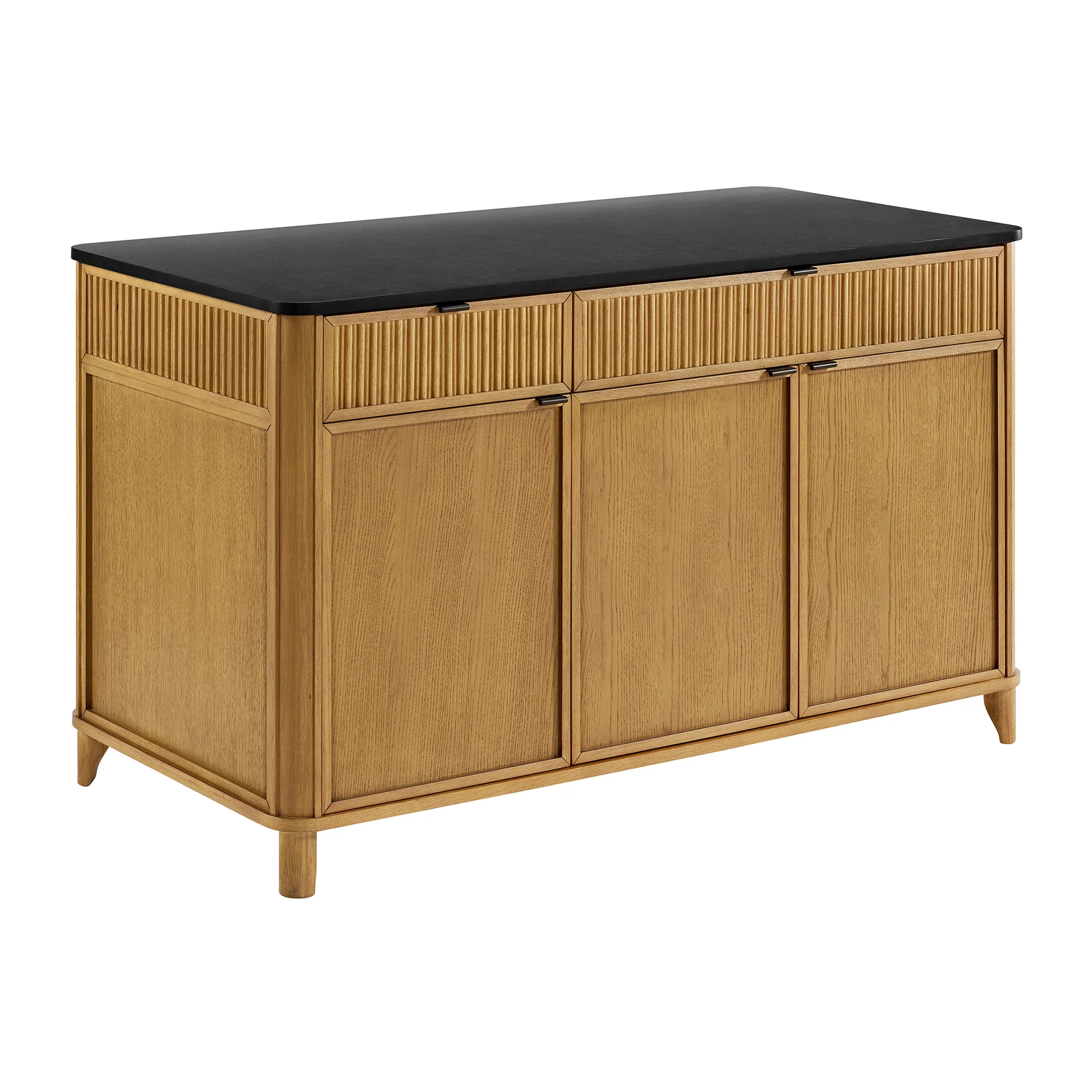 Kathryne 60" Kitchen Island in Oak | Quartz Countertop - Image 33