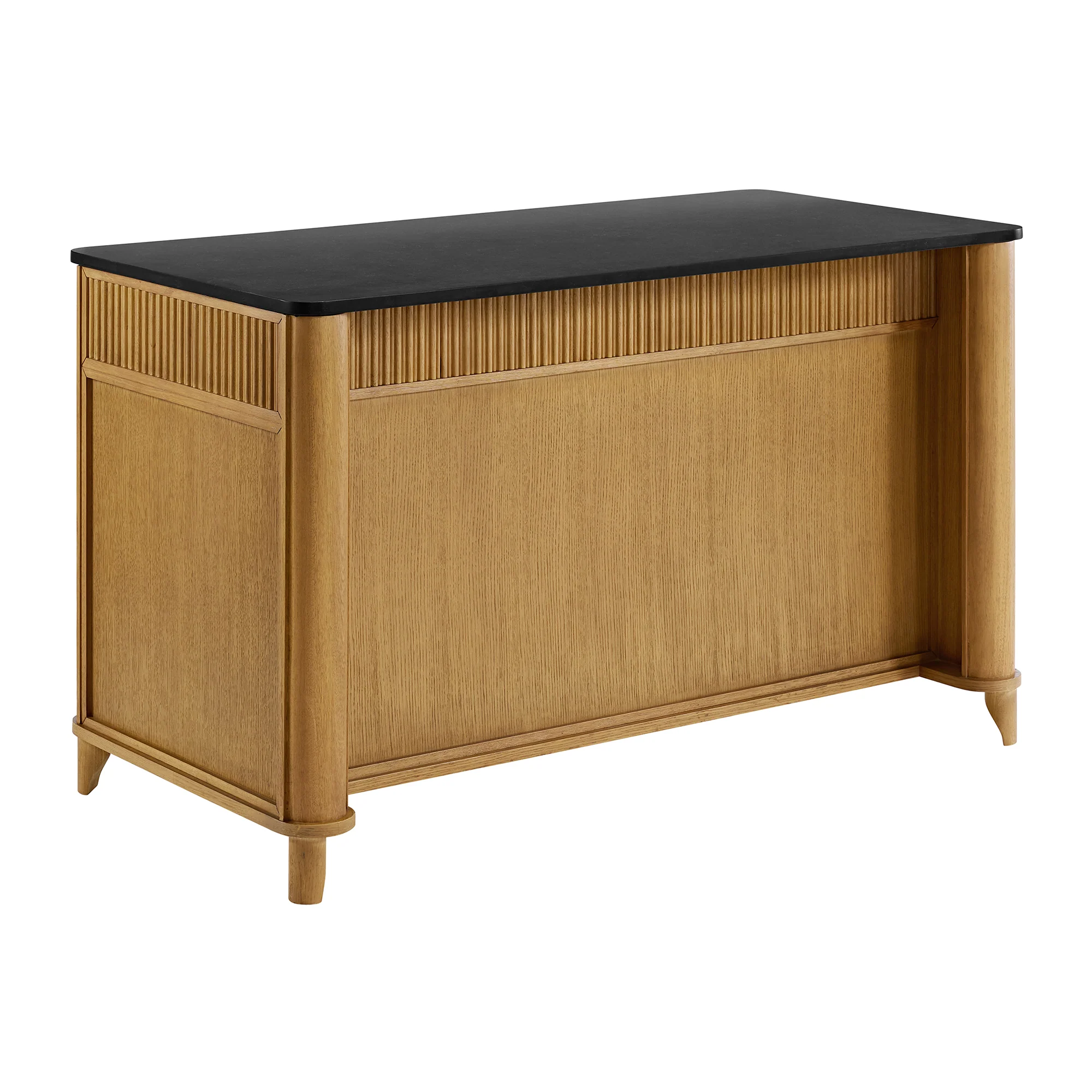 Kathryne 60" Kitchen Island in Oak | Quartz Countertop - Image 36
